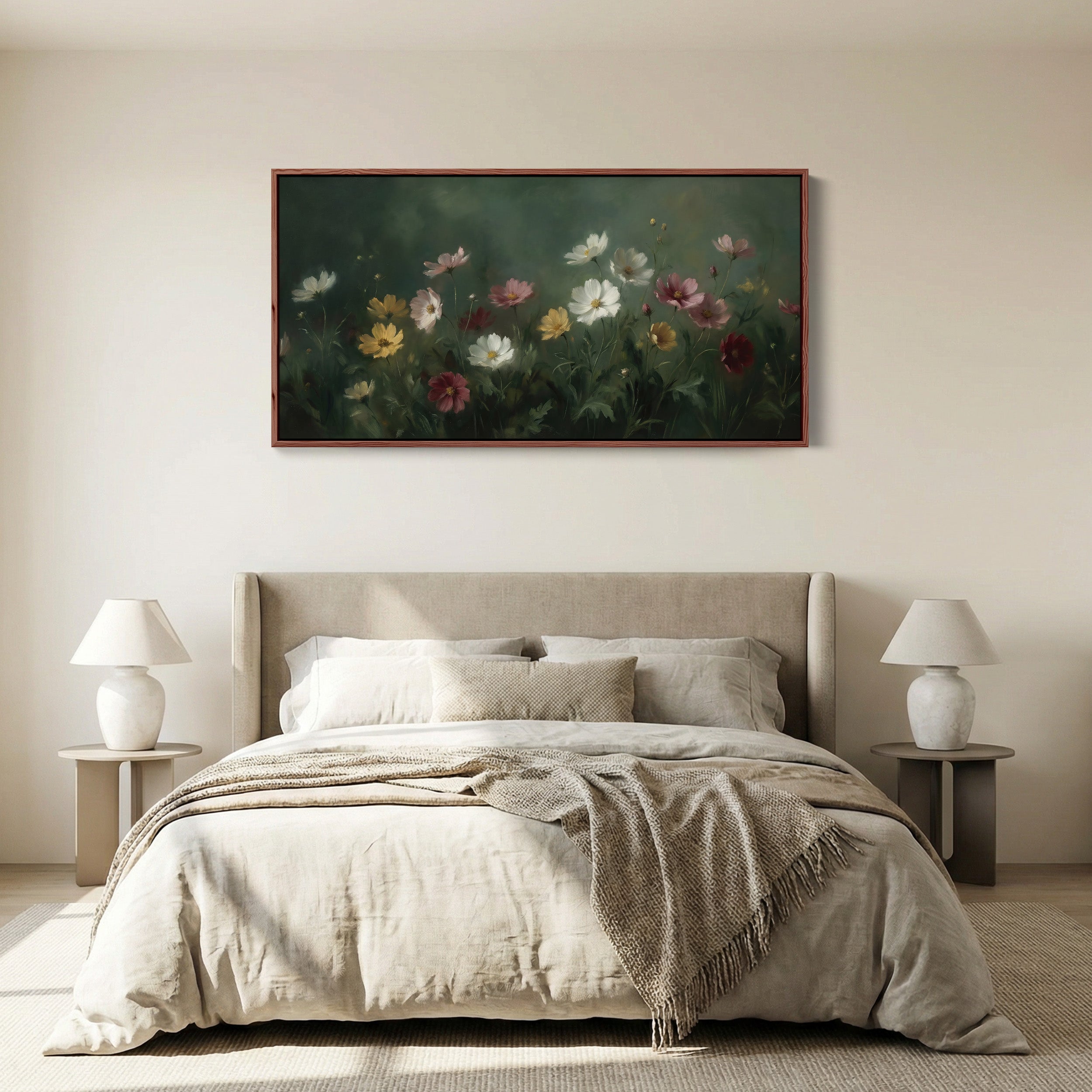 Vintage Wall Art Flowers Oversized Wall Decor For Office