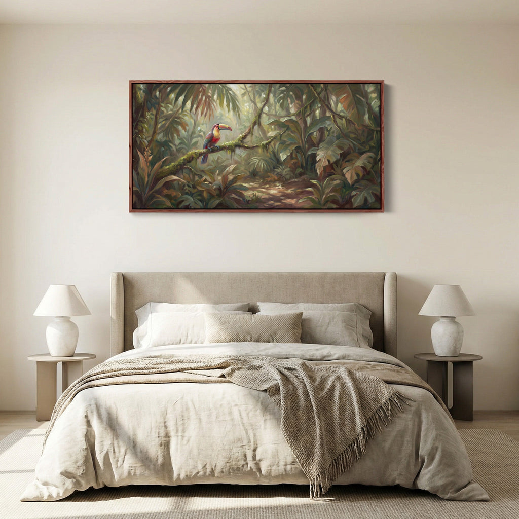 Long Wall Art Toucan In Rainforest Statement Wall Decor Office