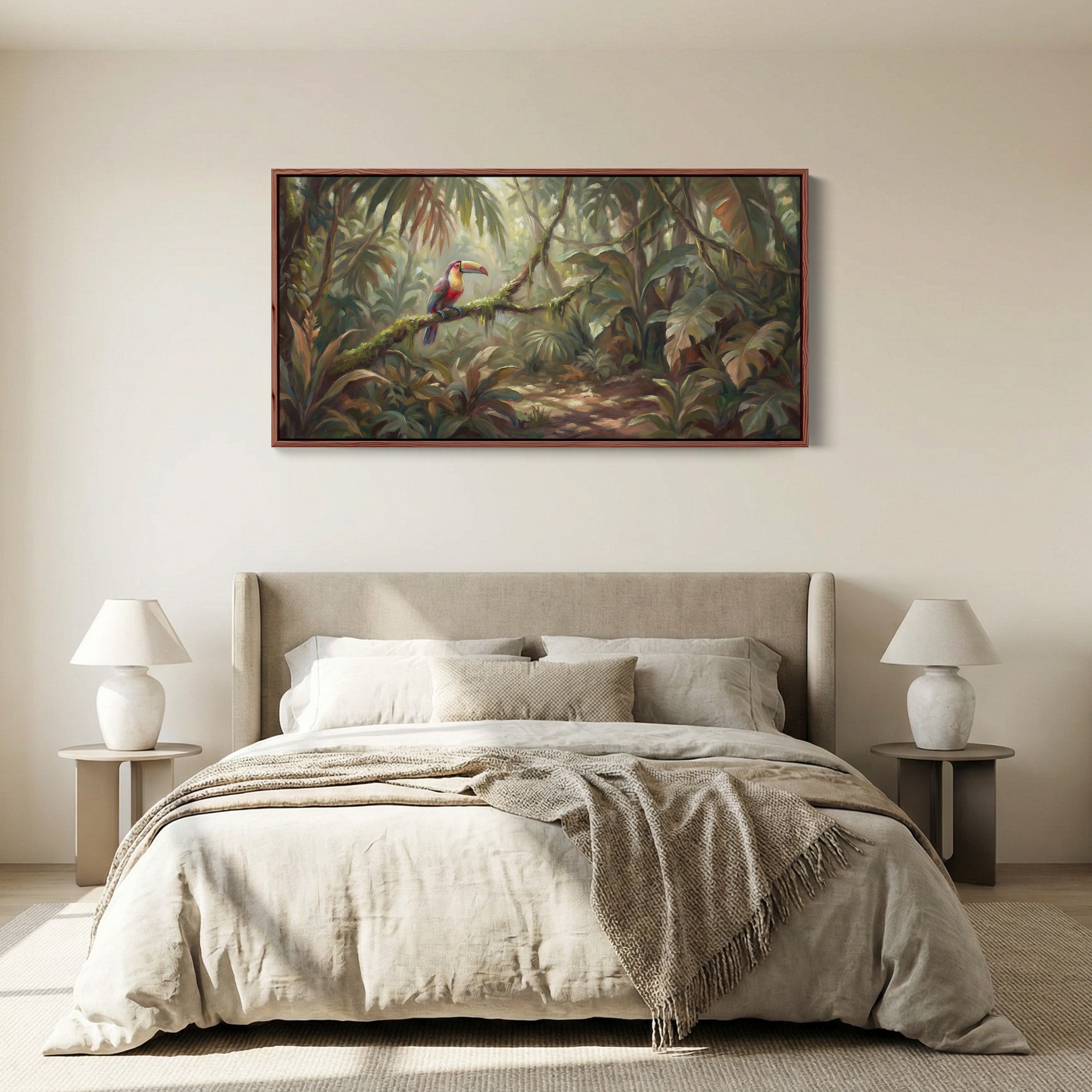 Long Wall Art Toucan In Rainforest Statement Wall Decor Office