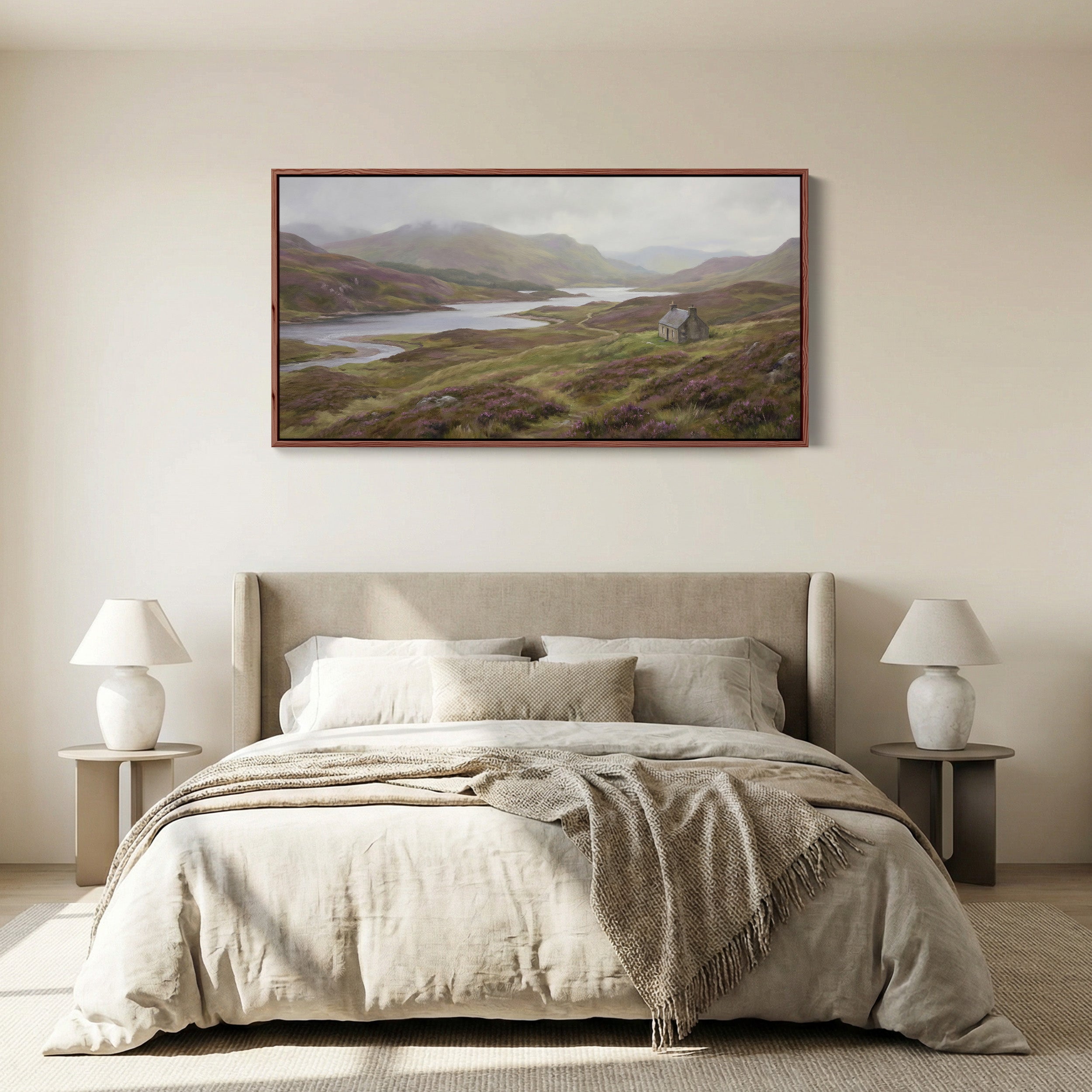 Cottage By Loch long wall art Statement Wall Decor Living Room