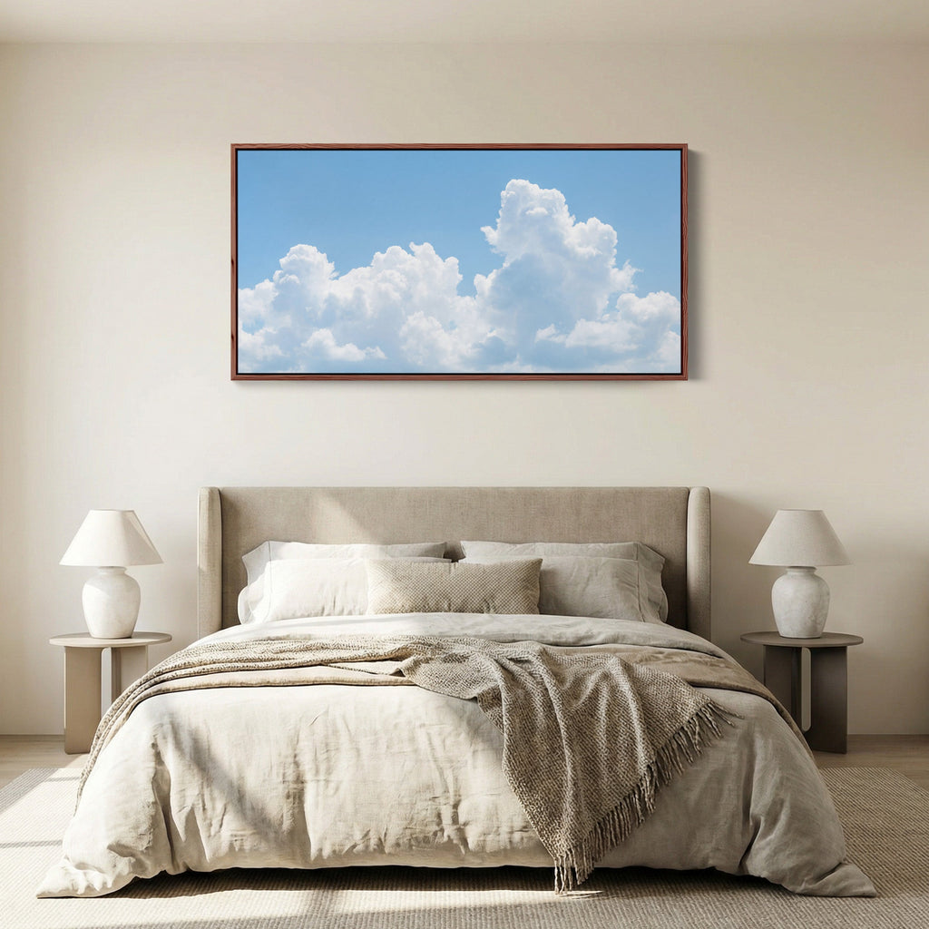 Bright Cumulus Long Wall Art Statement Wall Decor For Hallway