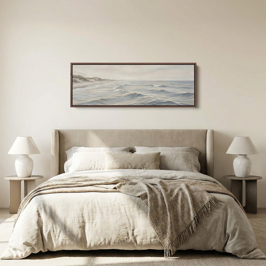 Coastal Dunes And Waves Large Wall Art Panoramic Canvas Hallway