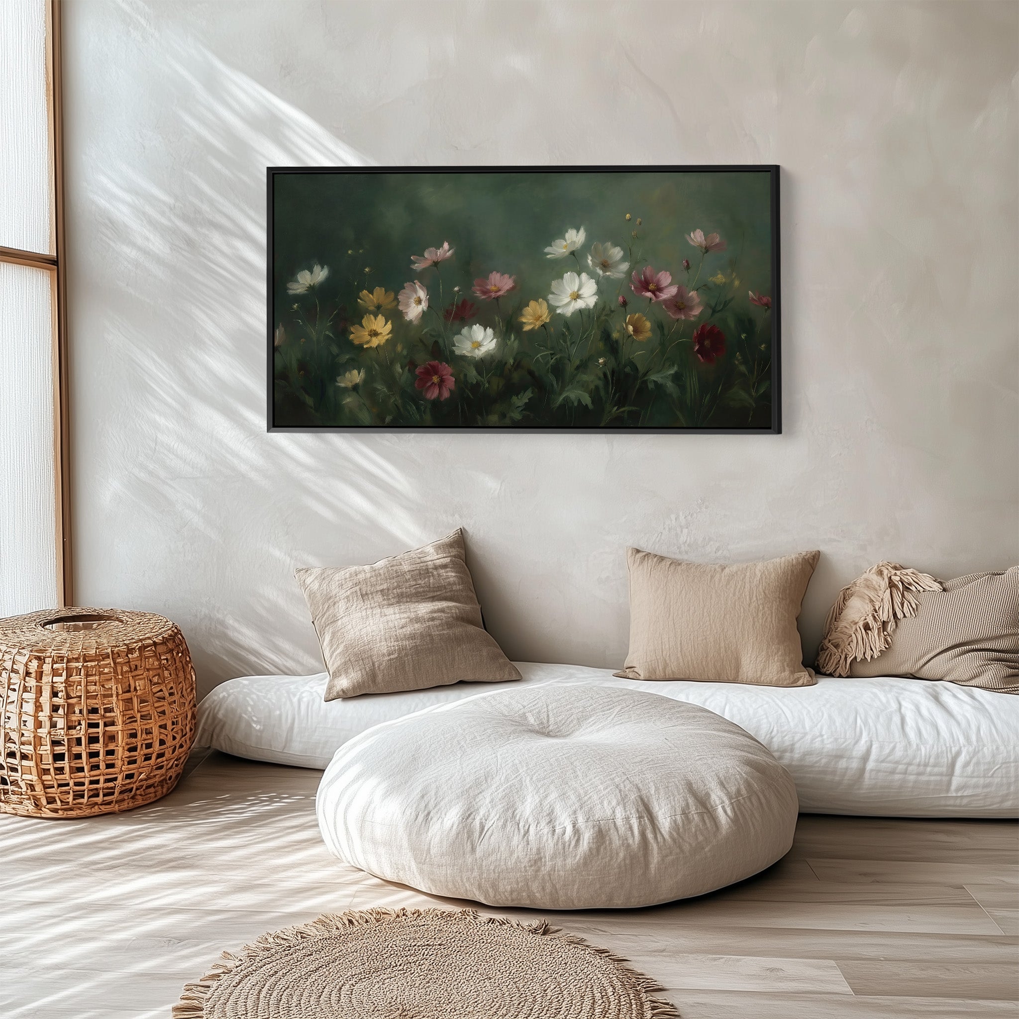 Vintage Wall Art Flowers Oversized Wall Decor For Office