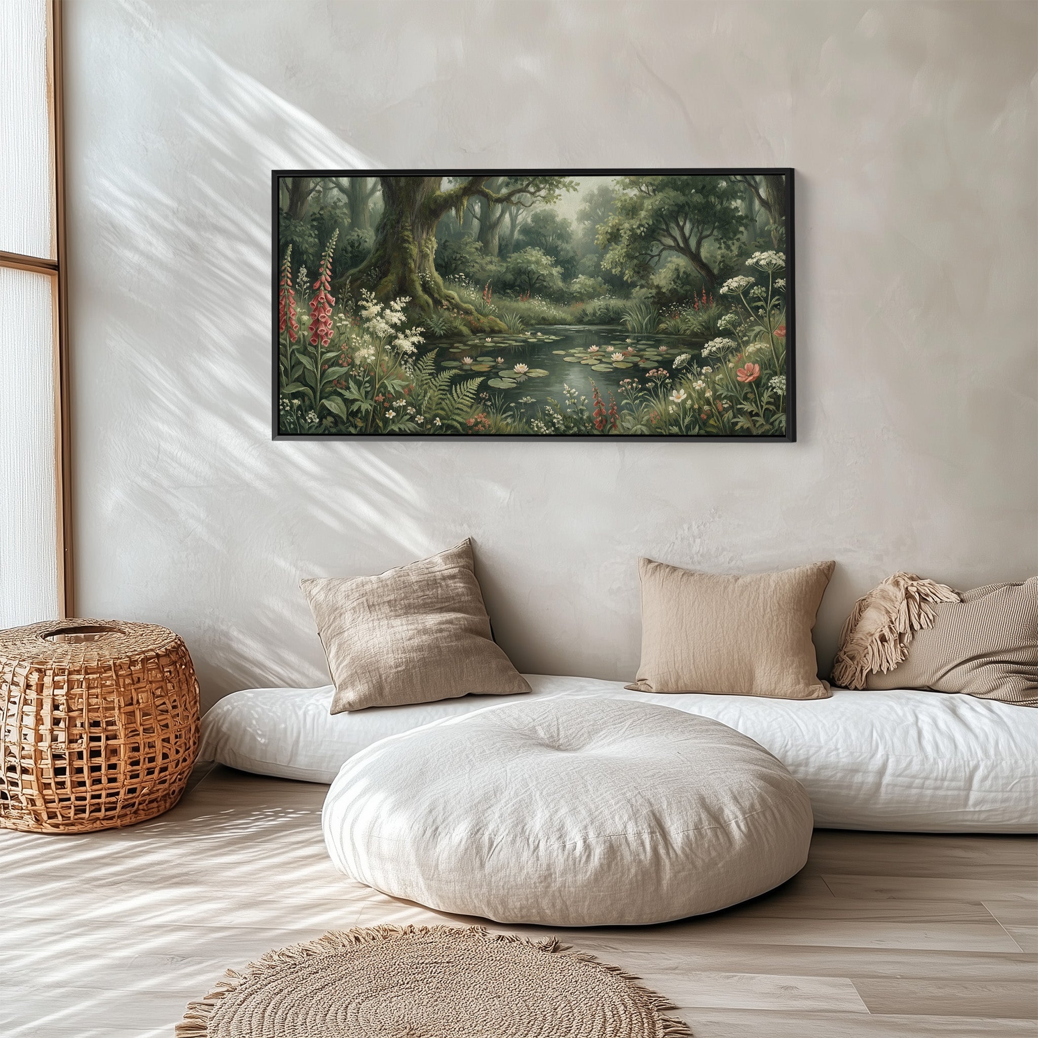 Woodland Pond Bedroom Wall Art Oversized Wall Decor For Hallway