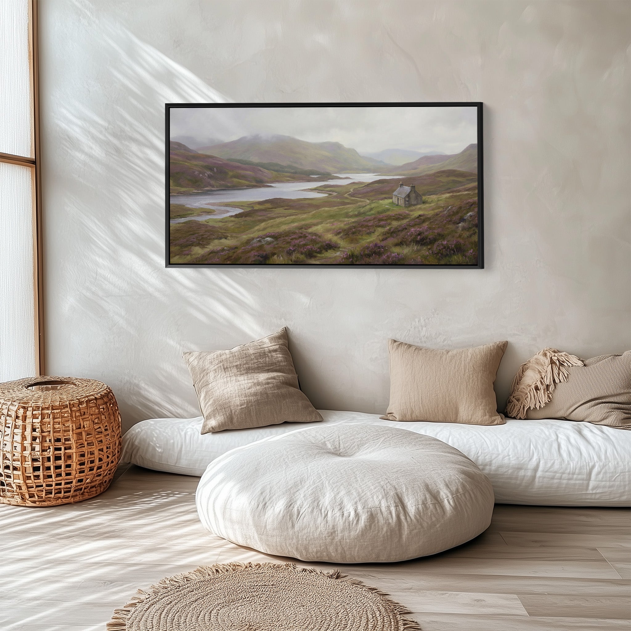 Cottage By Loch long wall art Statement Wall Decor Living Room