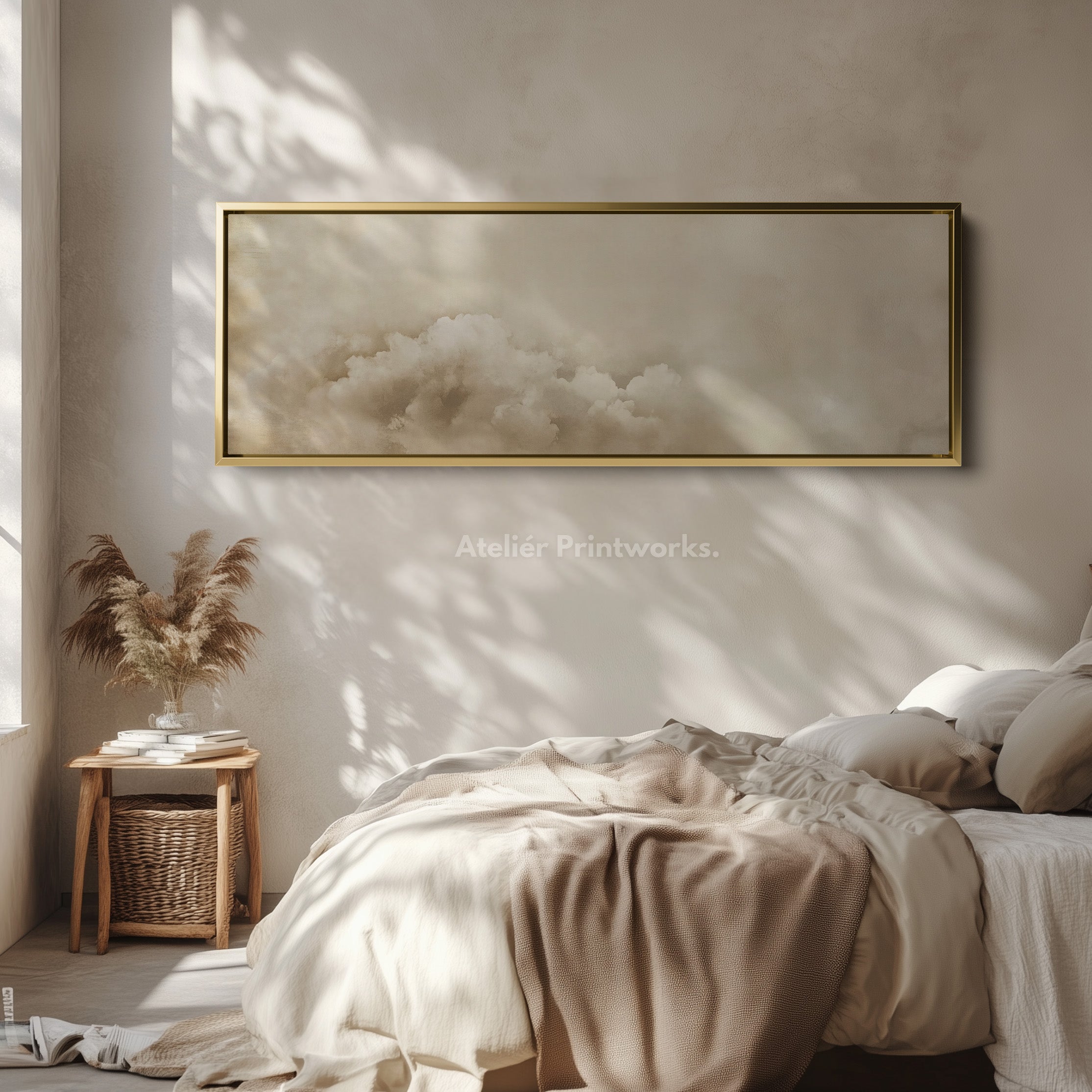 Wall Art For Bedroom Above Bed - Vintage Clouds