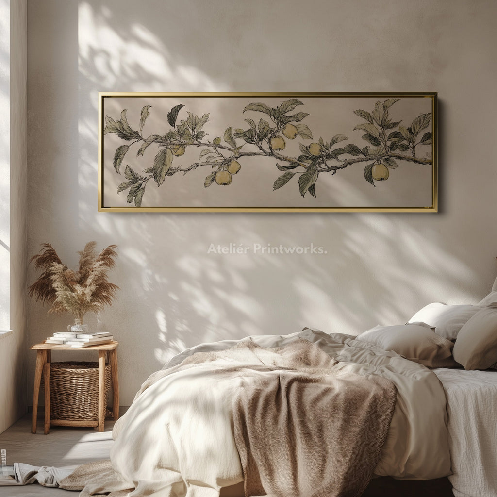 Apple Tree Above Bed Decor Framed Canvas Wall Decor