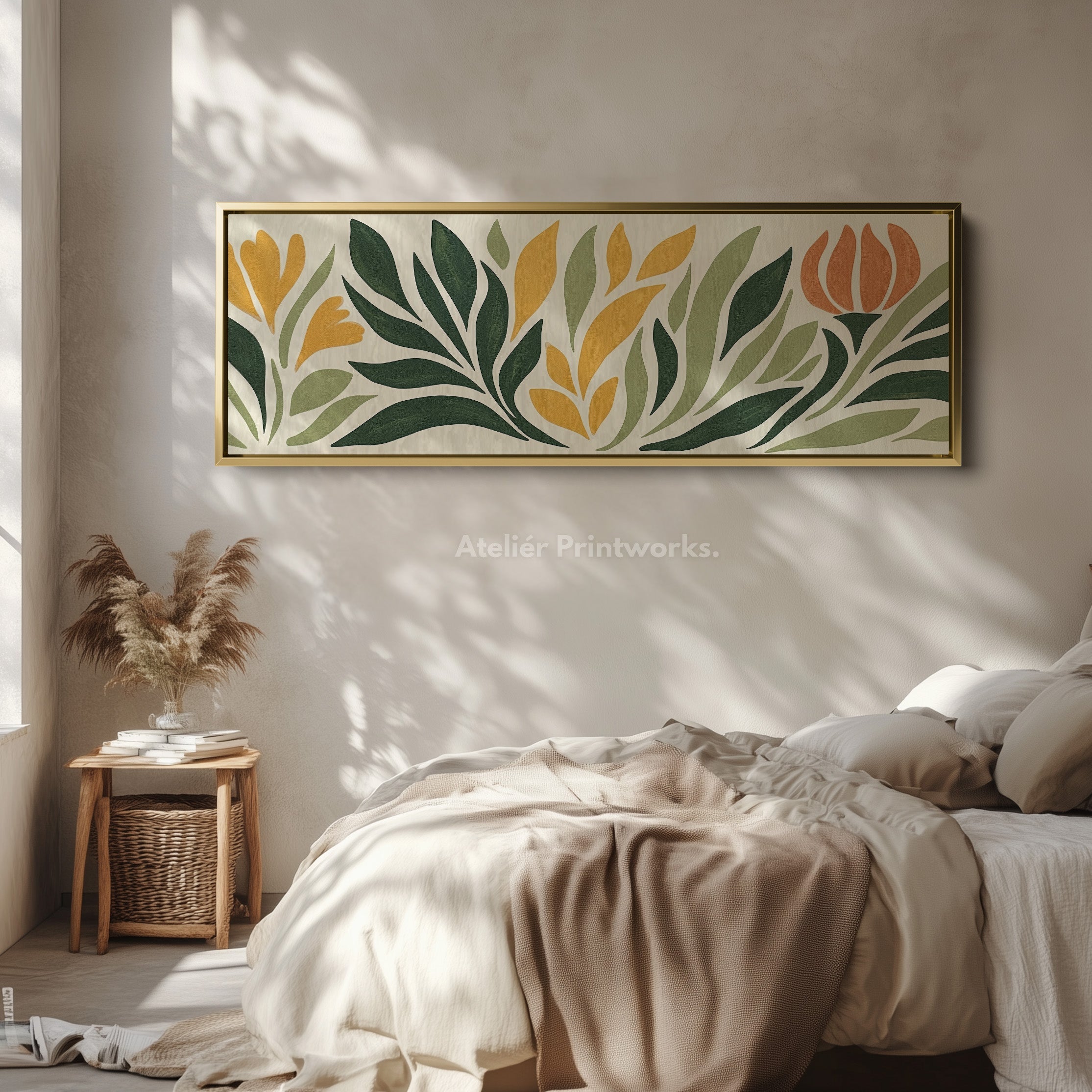 Living Room Horizontal Wall Art Abstract Floral