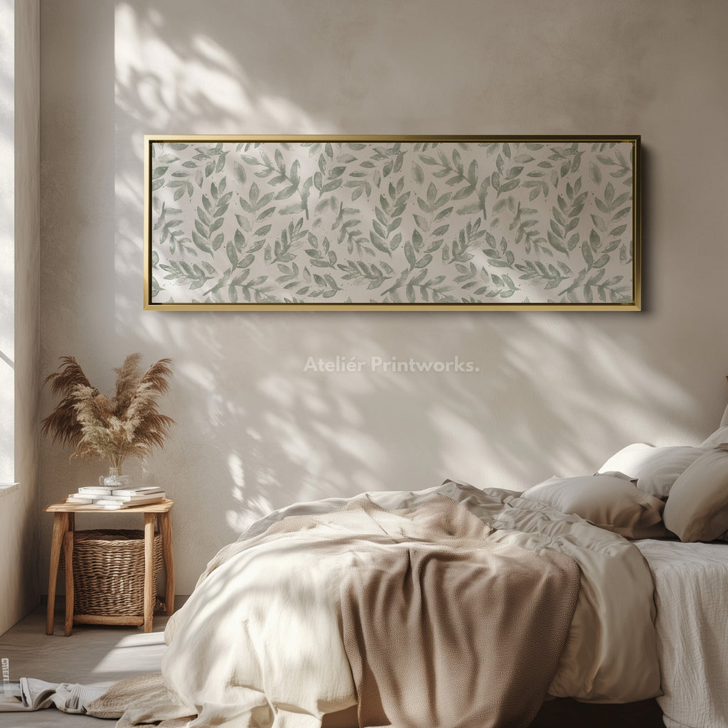 Sage Green Botanical Narrow Long Wall Decor