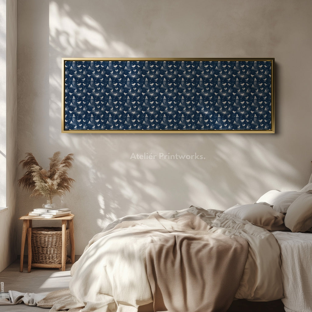 Gulls & Lighthouses Long Narrow Panoramic Wall Art