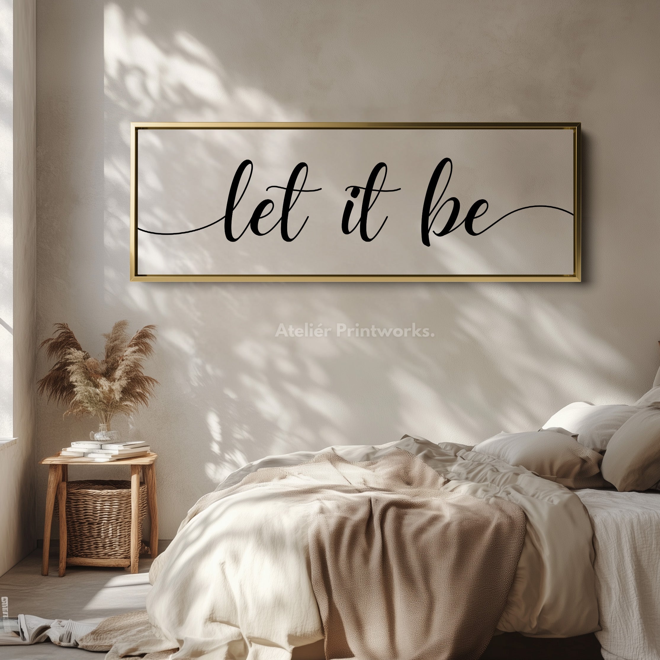 Guest Room Above Bed Wall Decor 'Let It Be'