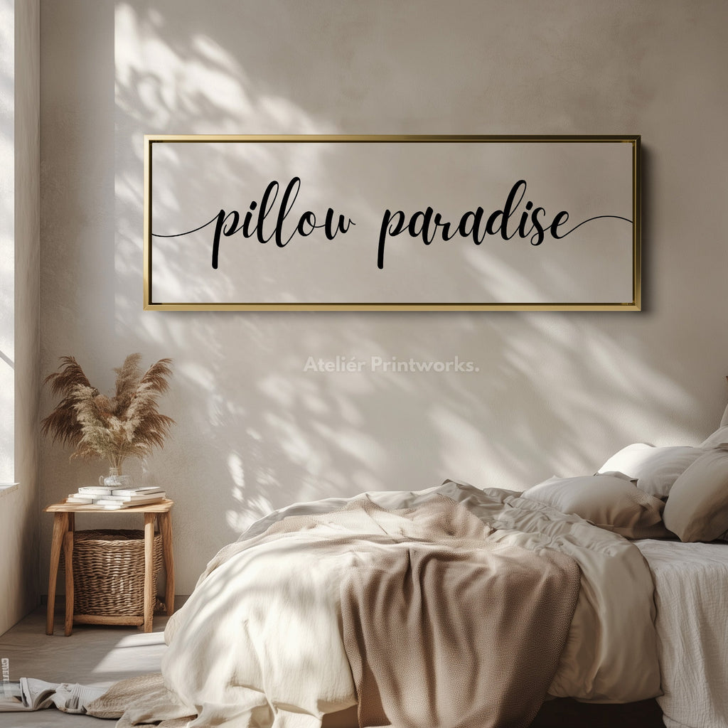 Master Bedroom Above Bed Wall Decor Typography