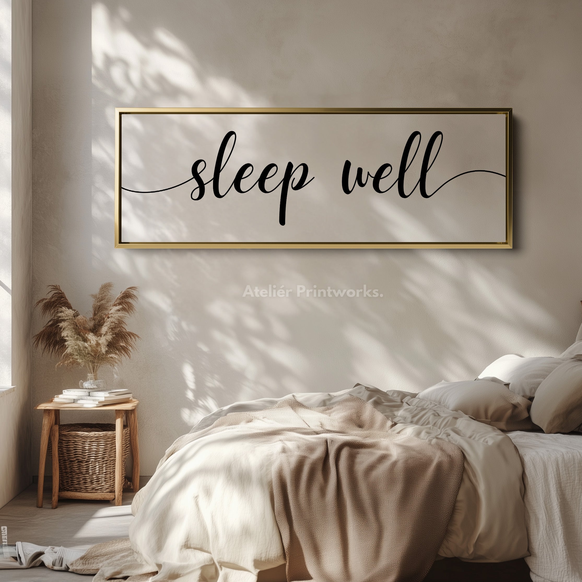 Master Bedroom Above Bed Wall Art - Sleep Well