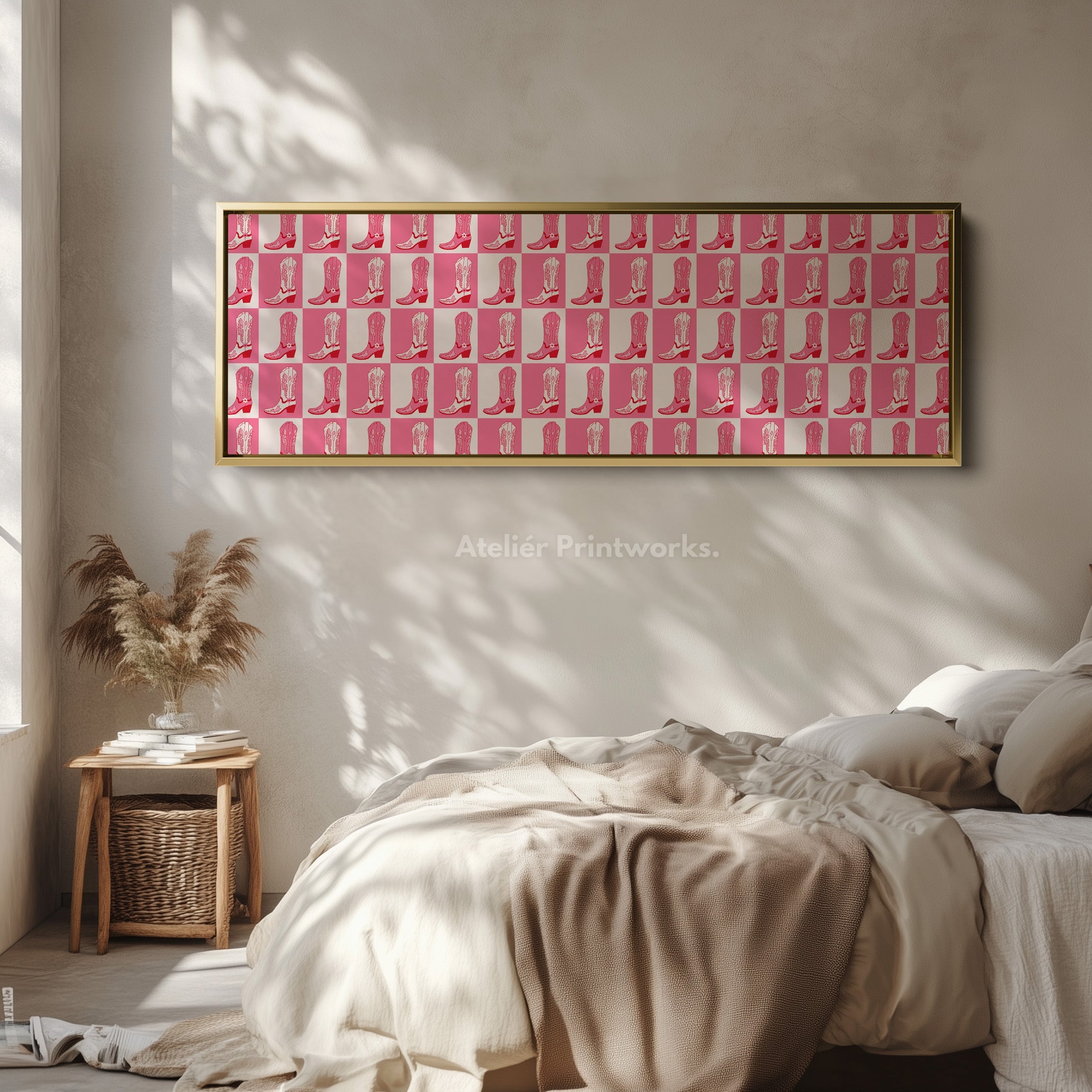 Cowgirl Boots Long Narrow Wall Art