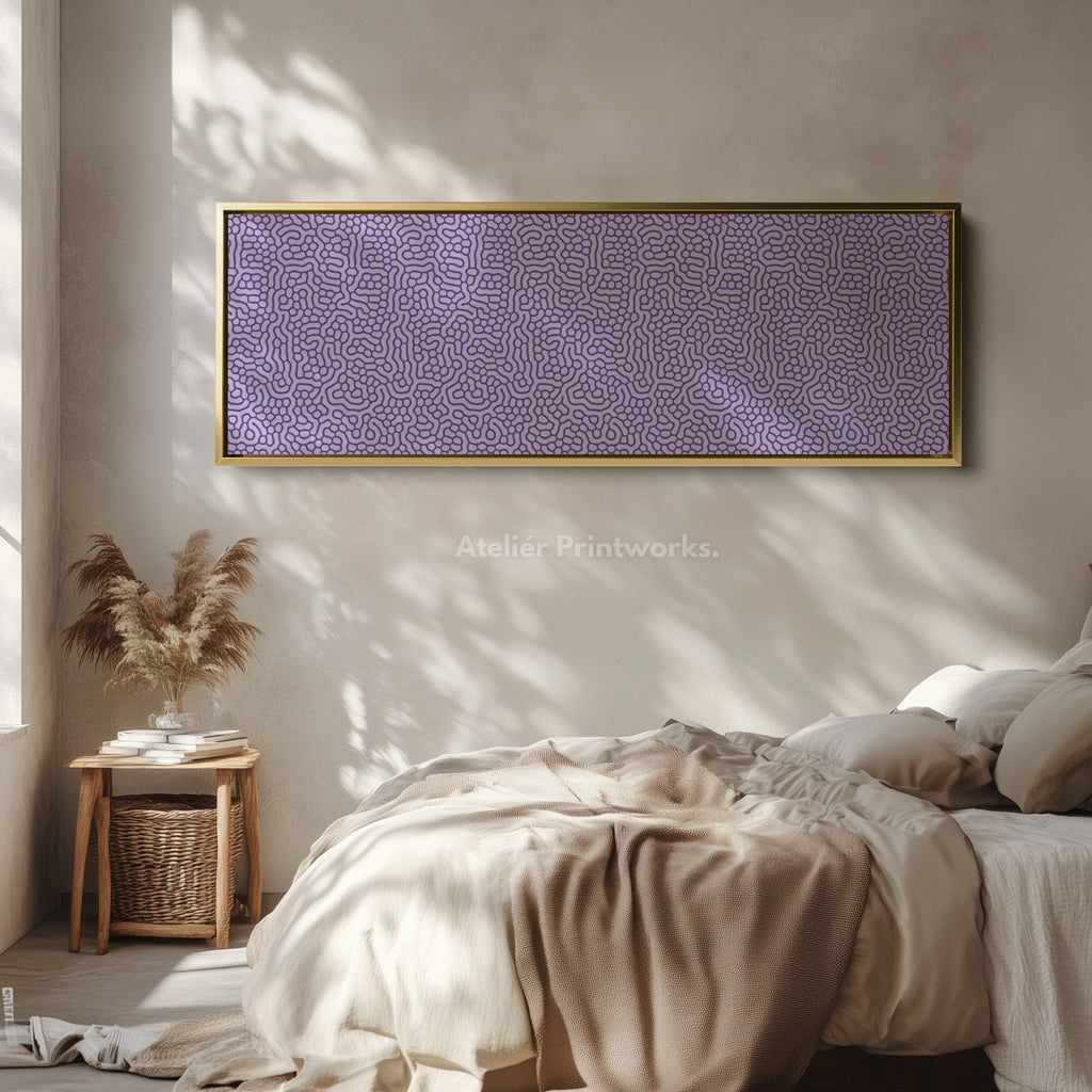 Purple Organic Pattern Horizontal Long Wall Decor