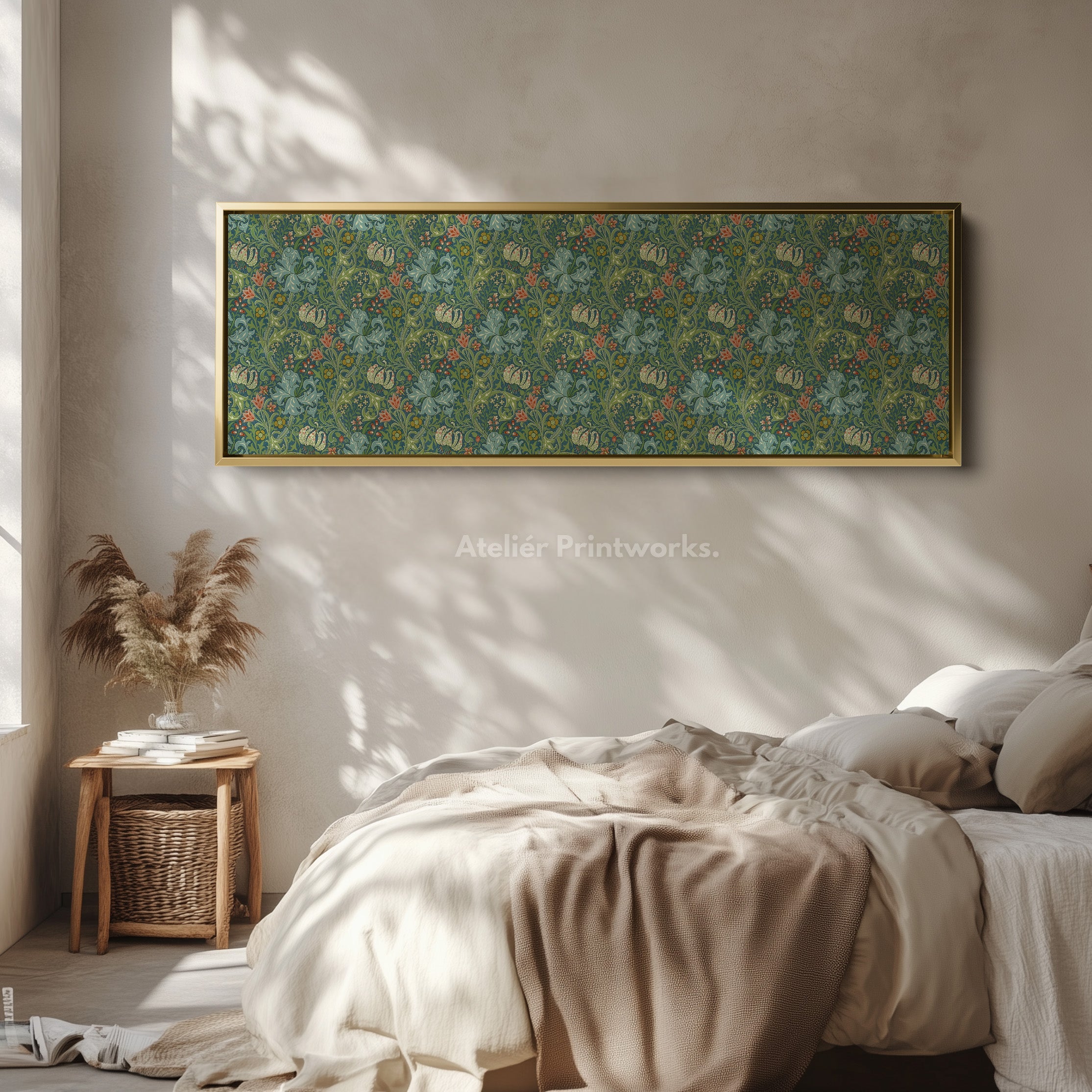 Horizontal Long Wall Decor William Morris Golden Lily