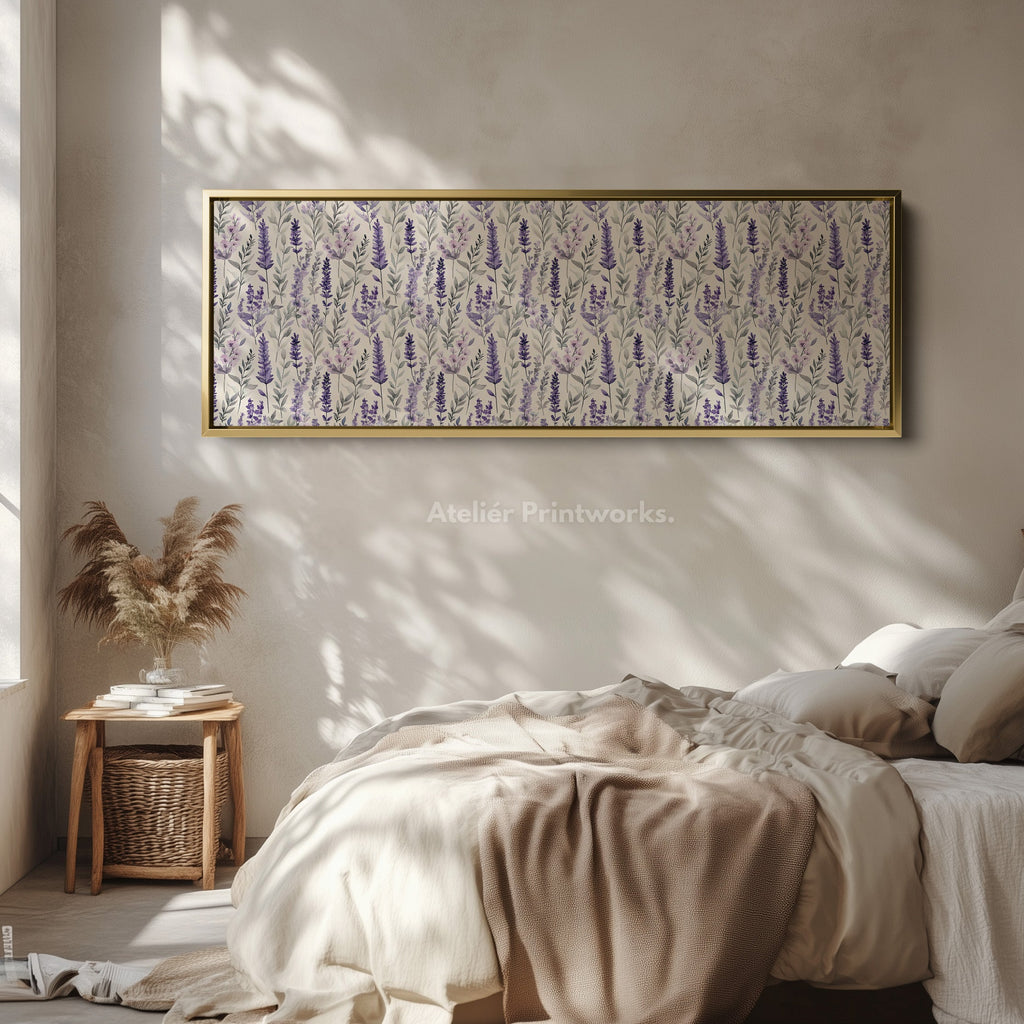 Panoramic Long Narrow Wall Art Lavender