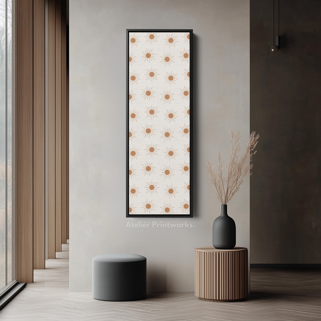Vertical Long Wall Art Boho Sun Wall Art