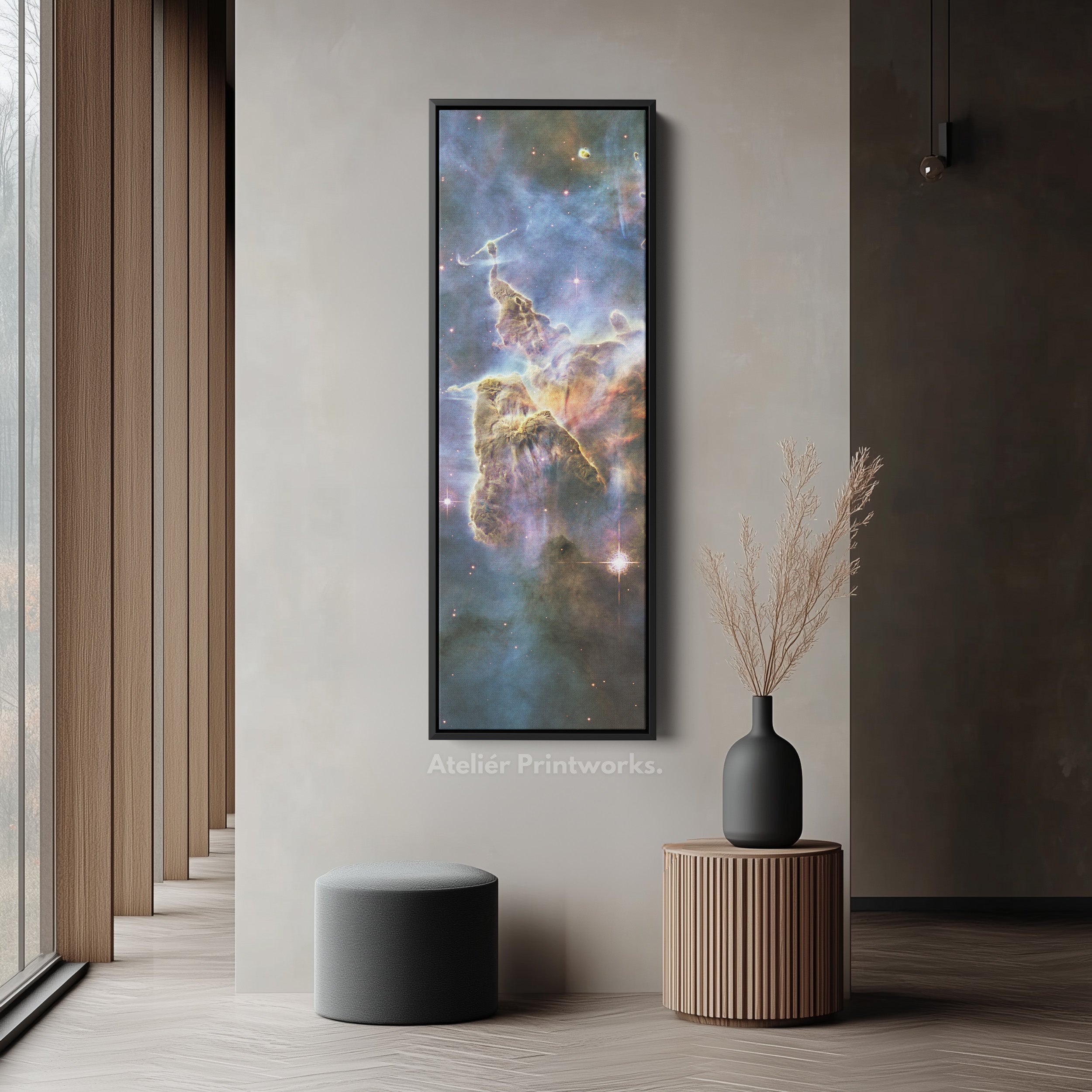 Vertical Wall Decor Hubble Nebula NASA Photograph