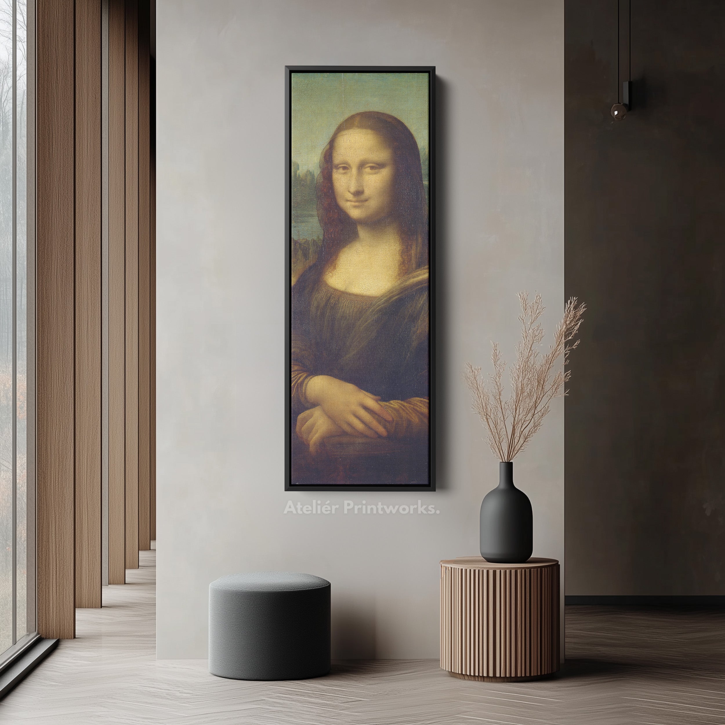 Long Vertical Wall Art Leonardo Di Vinci Mona Lisa