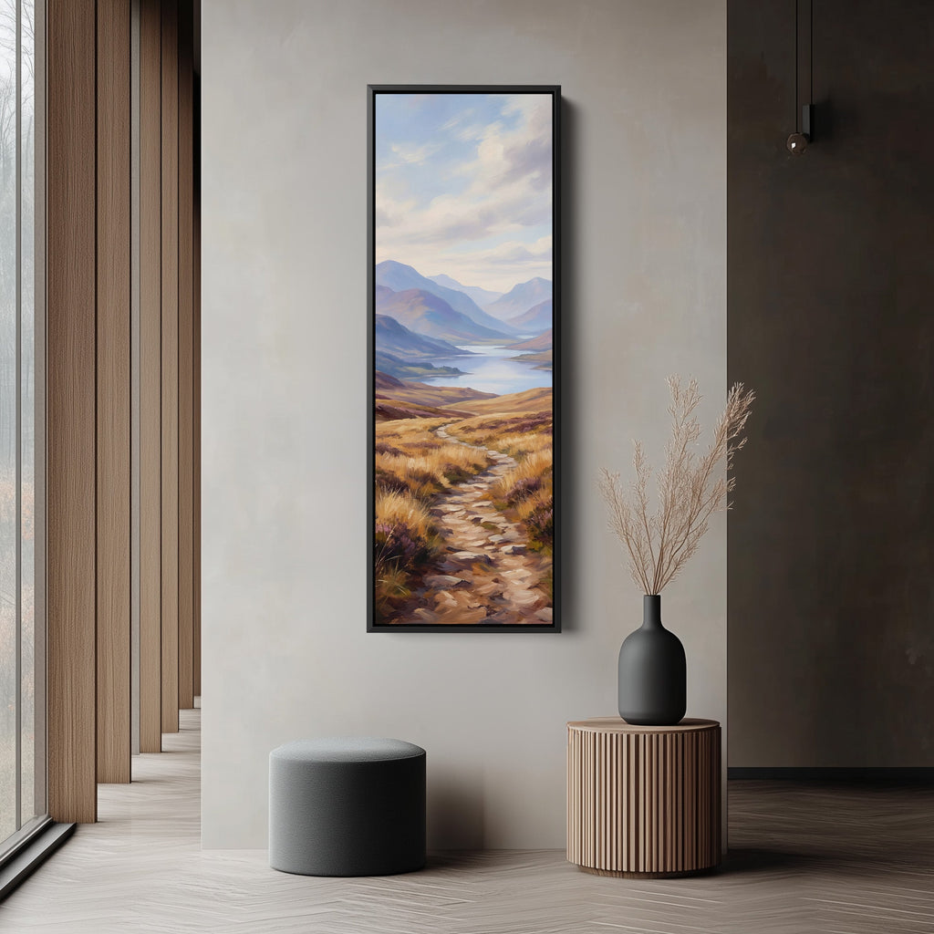 Wide Framed Canvas Highland Lake Valley Extra Wide Canvas For Kitchen