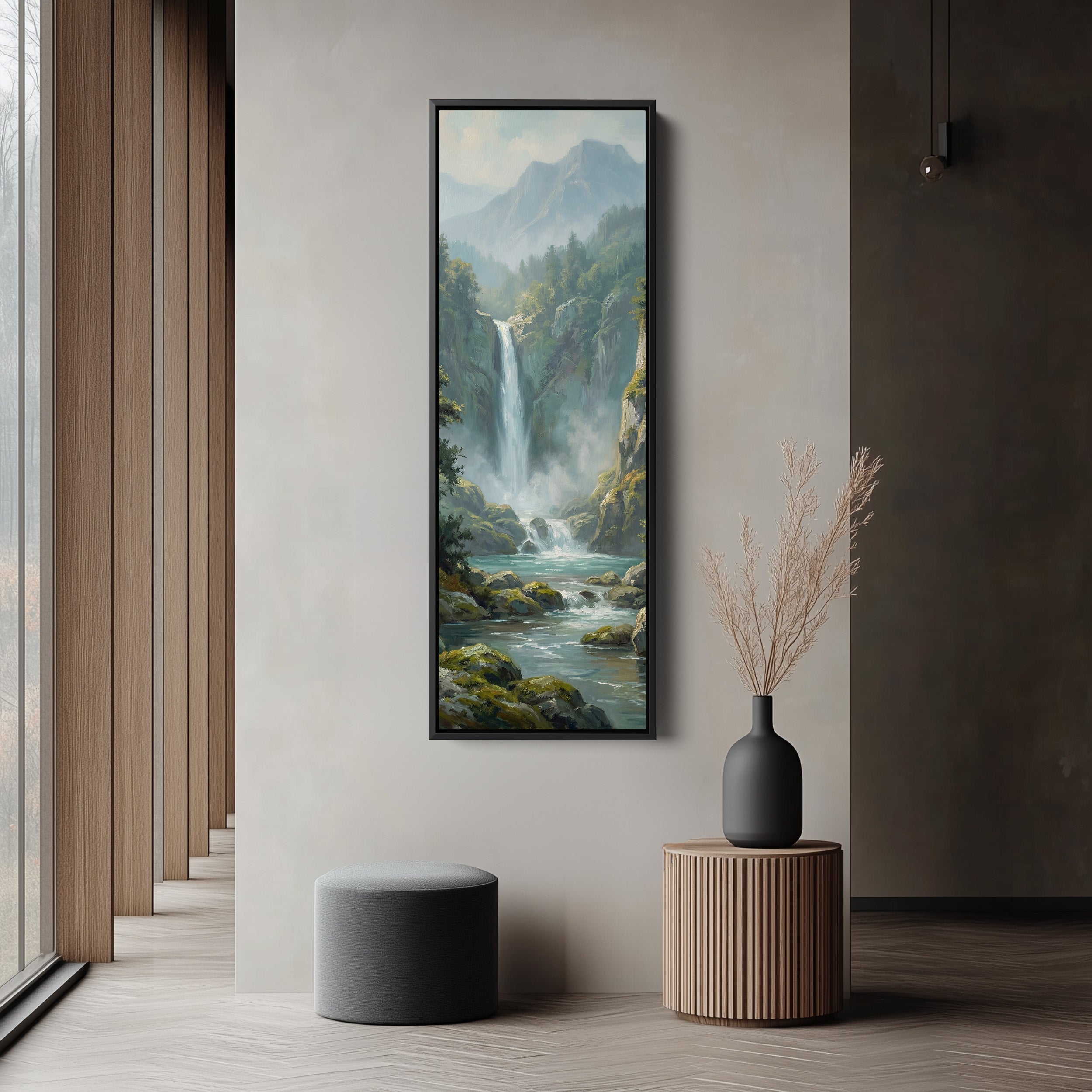 Forest Waterfall Bedroom Wall Art Oversized Wall Decor Bedroom