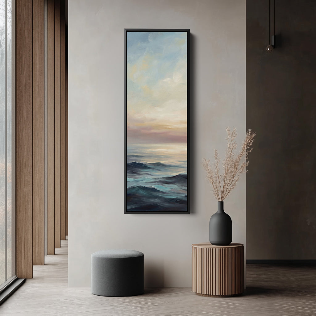 Abstract Sea And Sky Wide Canvas Vertical Canvas Print Office