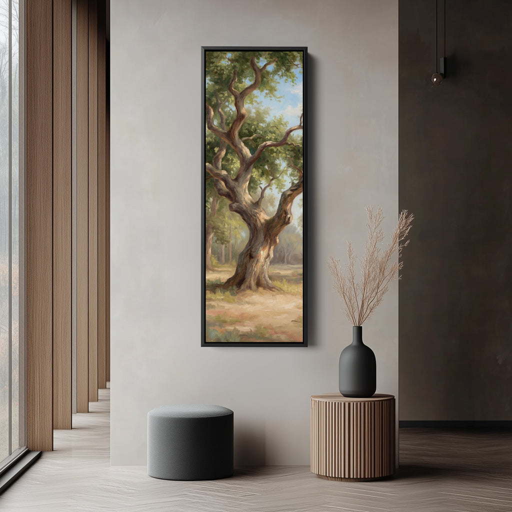 Twisted Tree Vertical Wall Art Landscape Canvas Office