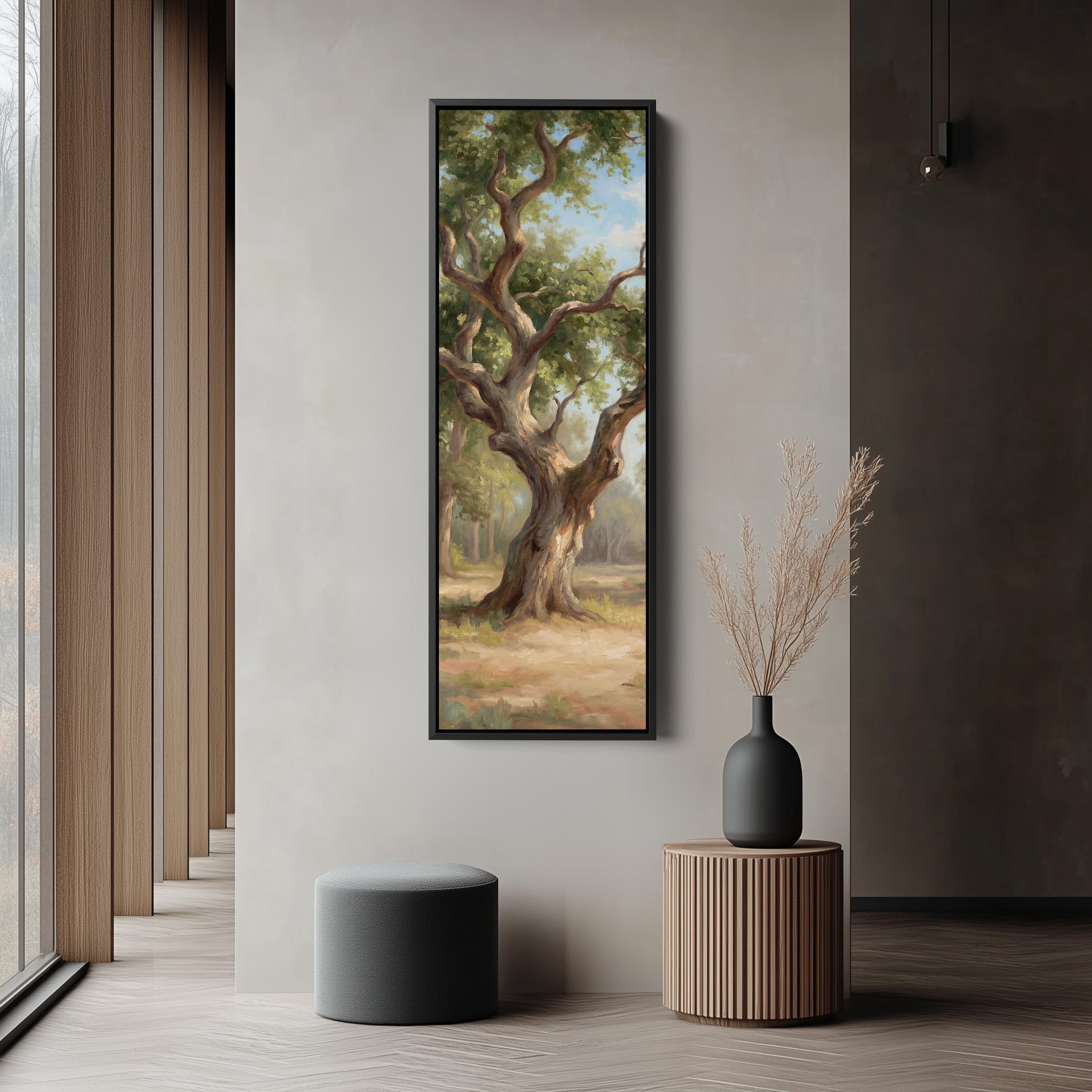 Twisted Tree Vertical Wall Art Landscape Canvas Office