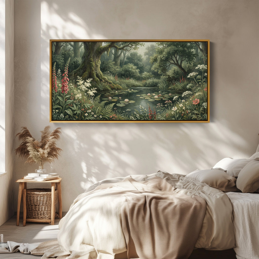 Woodland Pond Bedroom Wall Art Oversized Wall Decor For Hallway