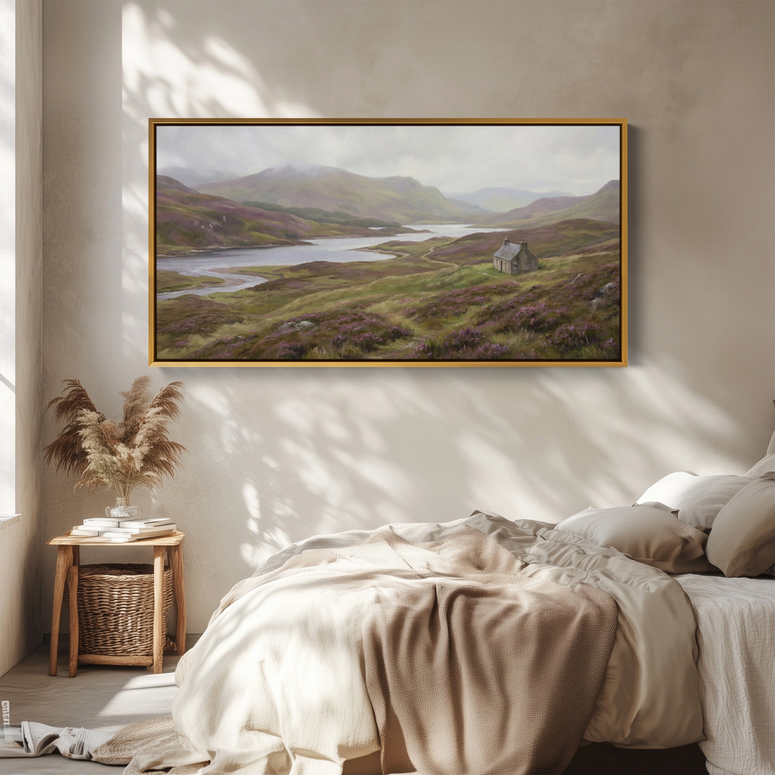 Cottage By Loch long wall art Statement Wall Decor Living Room