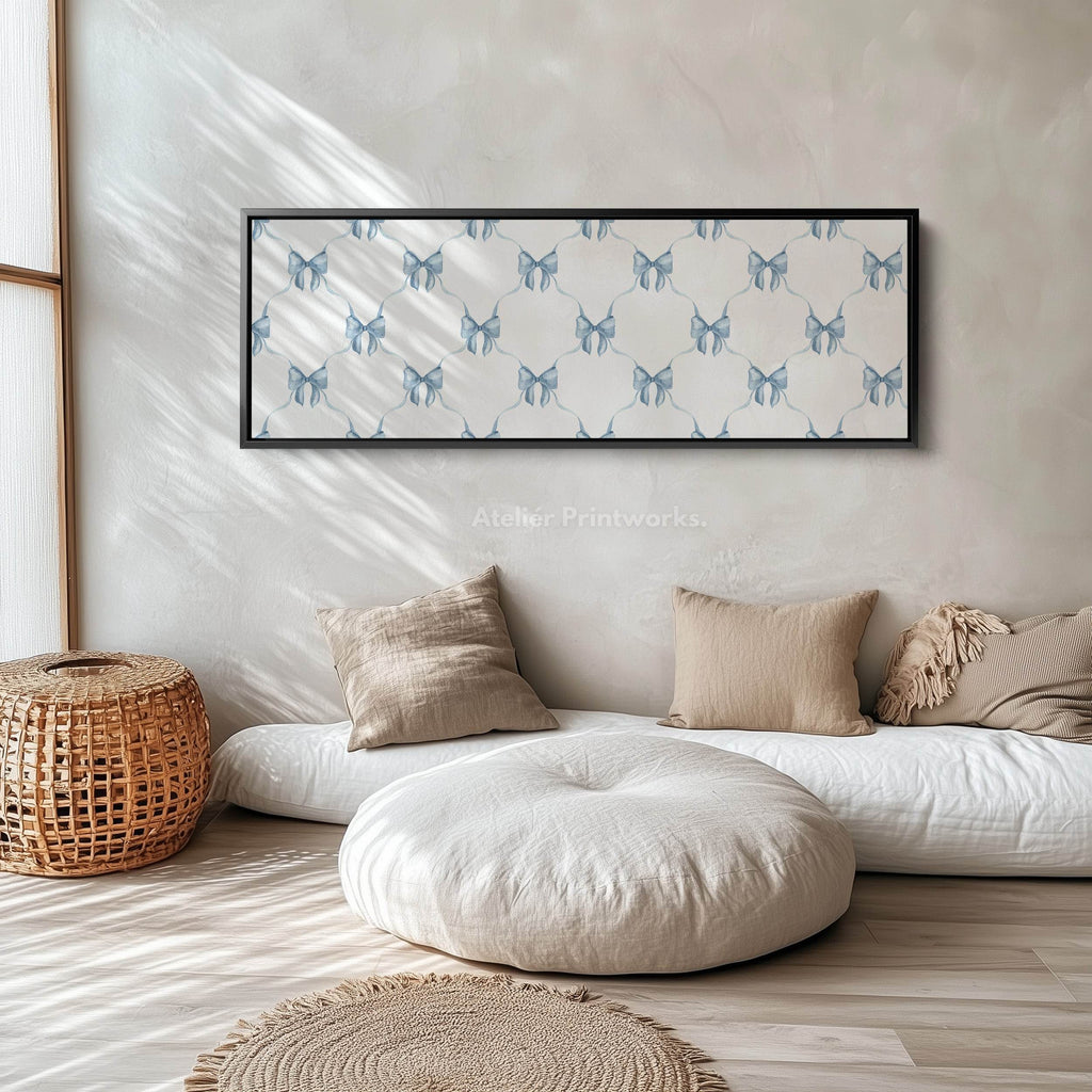 Blue Bows Panoramic Wall Decor