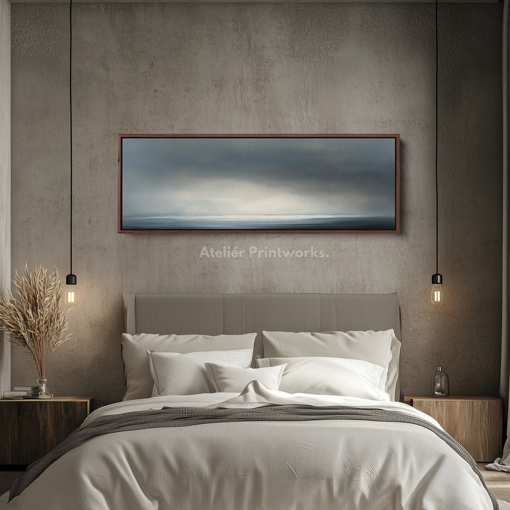 Abstract Sunset Long Skinny Above Bed Wall Decor