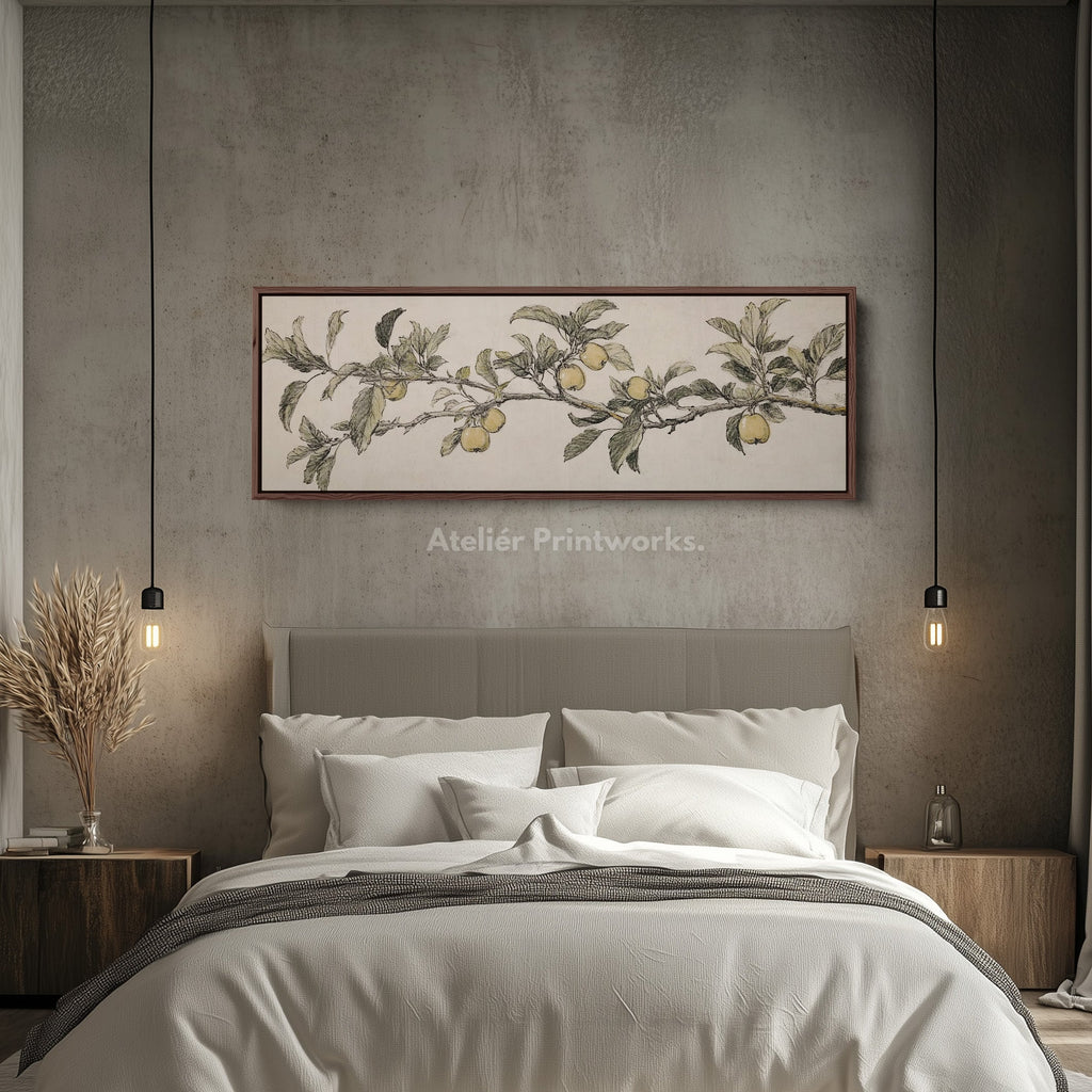 Apple Tree Above Bed Decor Framed Canvas Wall Decor