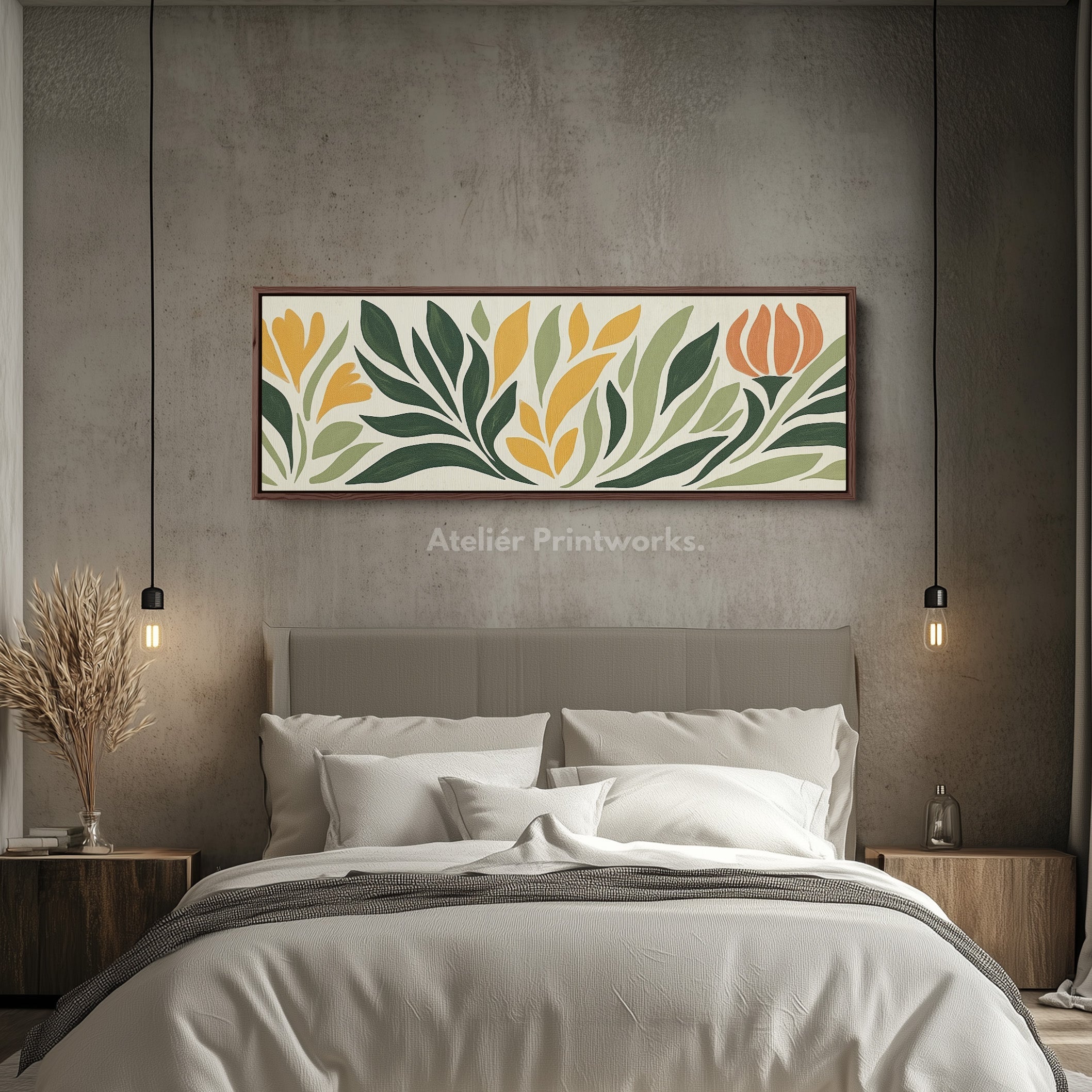 Living Room Horizontal Wall Art Abstract Floral