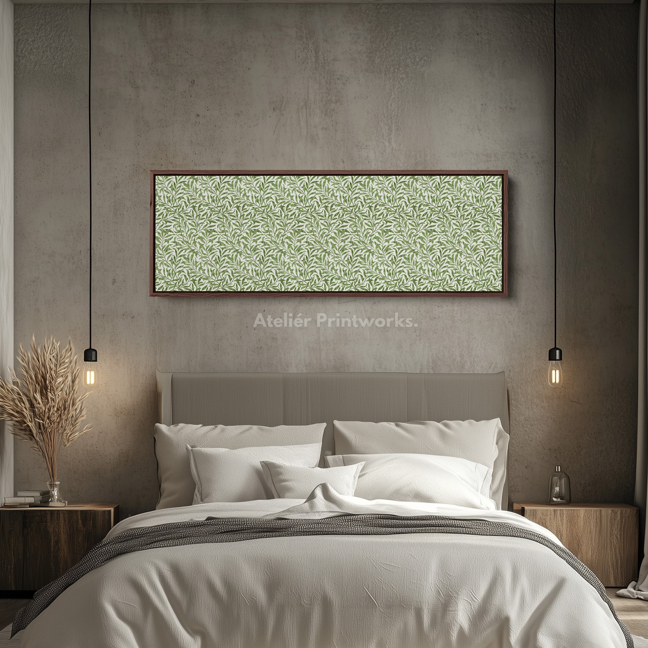Botanical William Morris Willow Bough Narrow Long Wall Decor