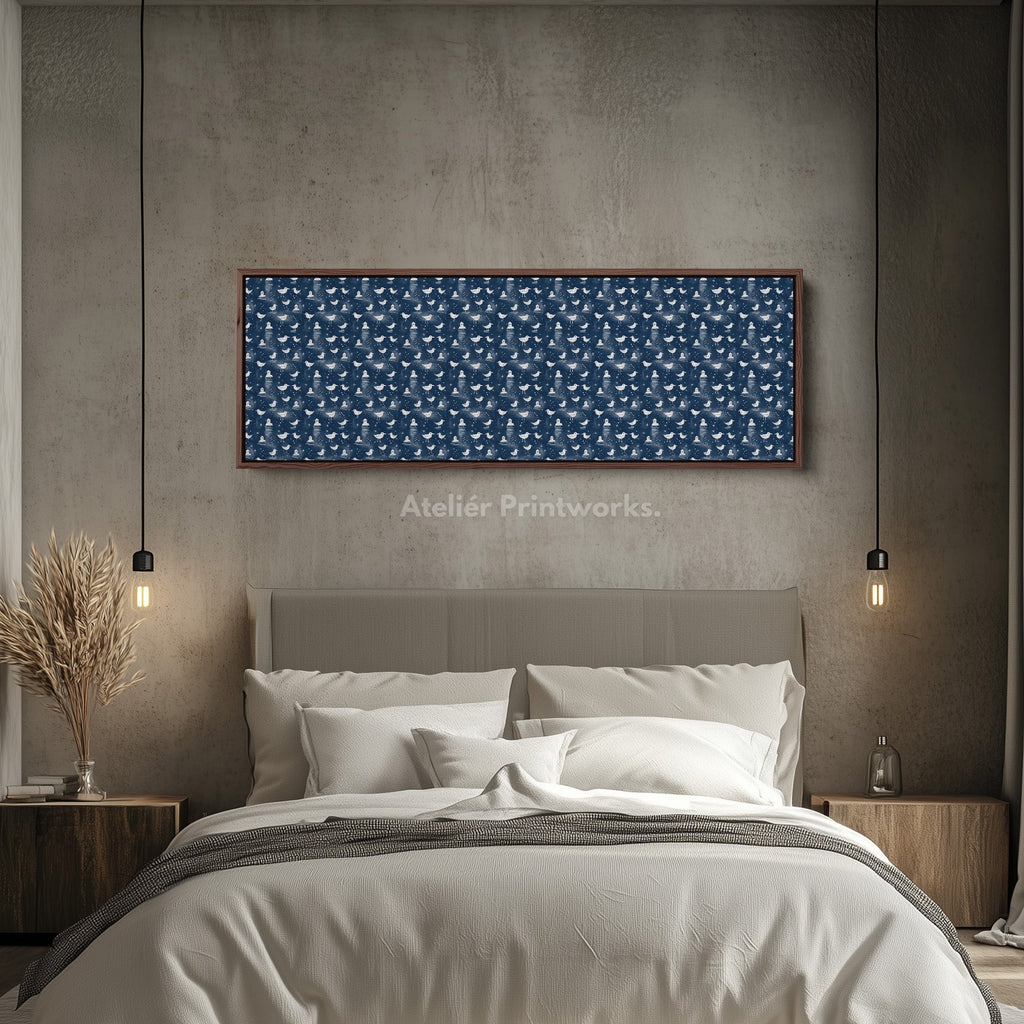 Gulls & Lighthouses Long Narrow Panoramic Wall Art