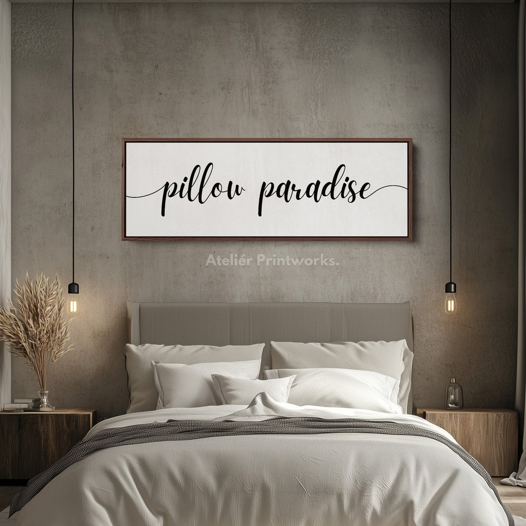 Master Bedroom Above Bed Wall Decor Typography