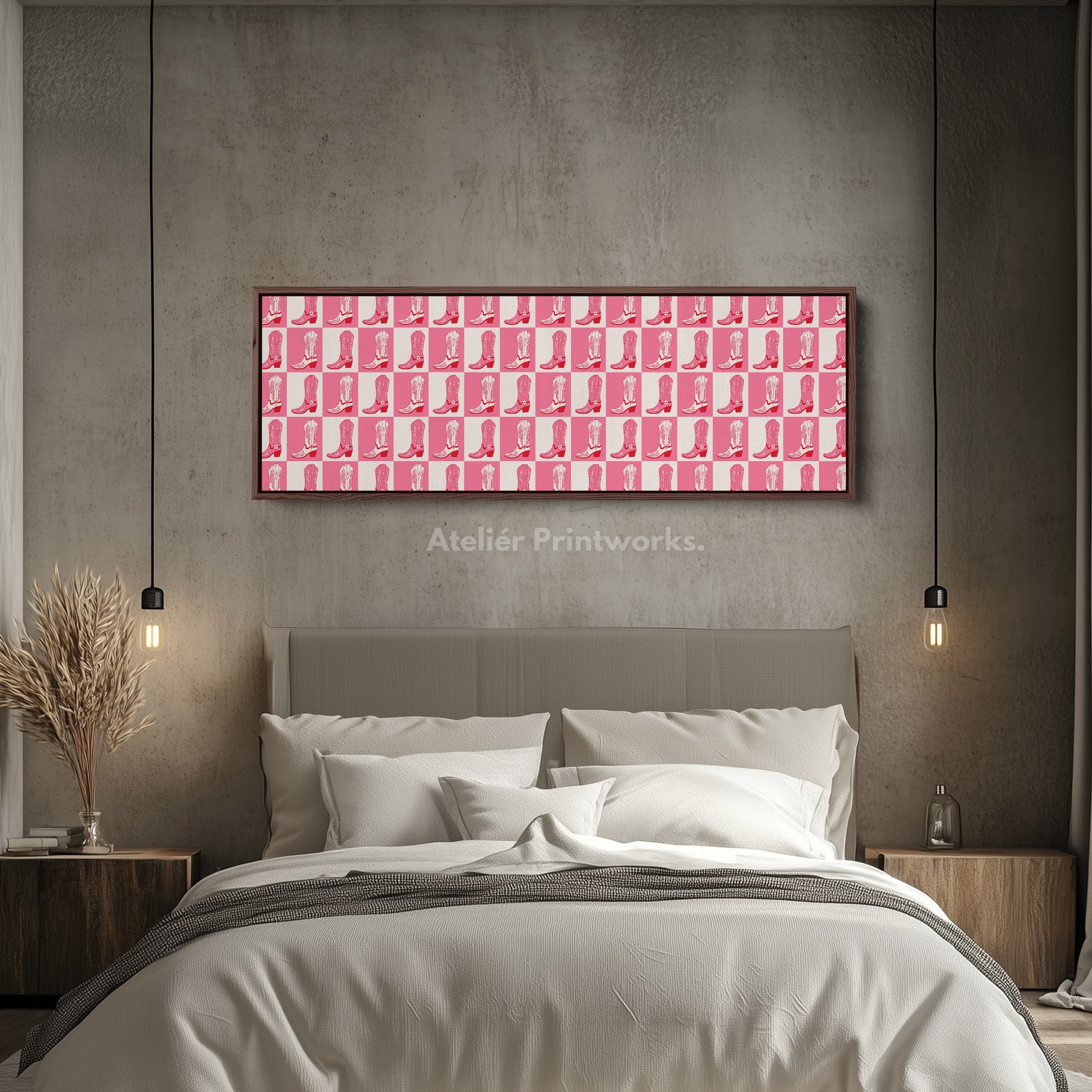 Cowgirl Boots Long Narrow Wall Art
