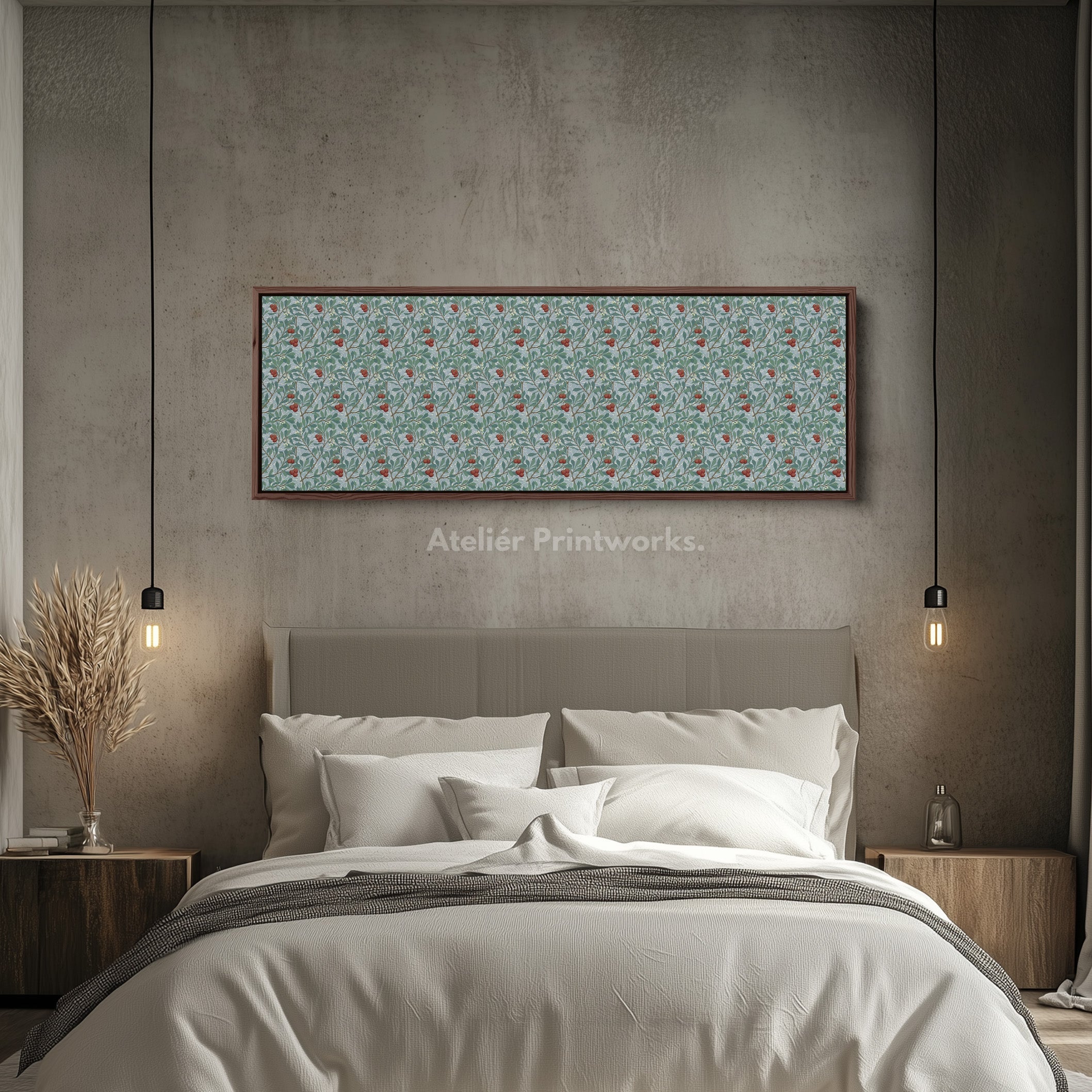 Panoramic Wall Art William Morris Arbutus Botanical