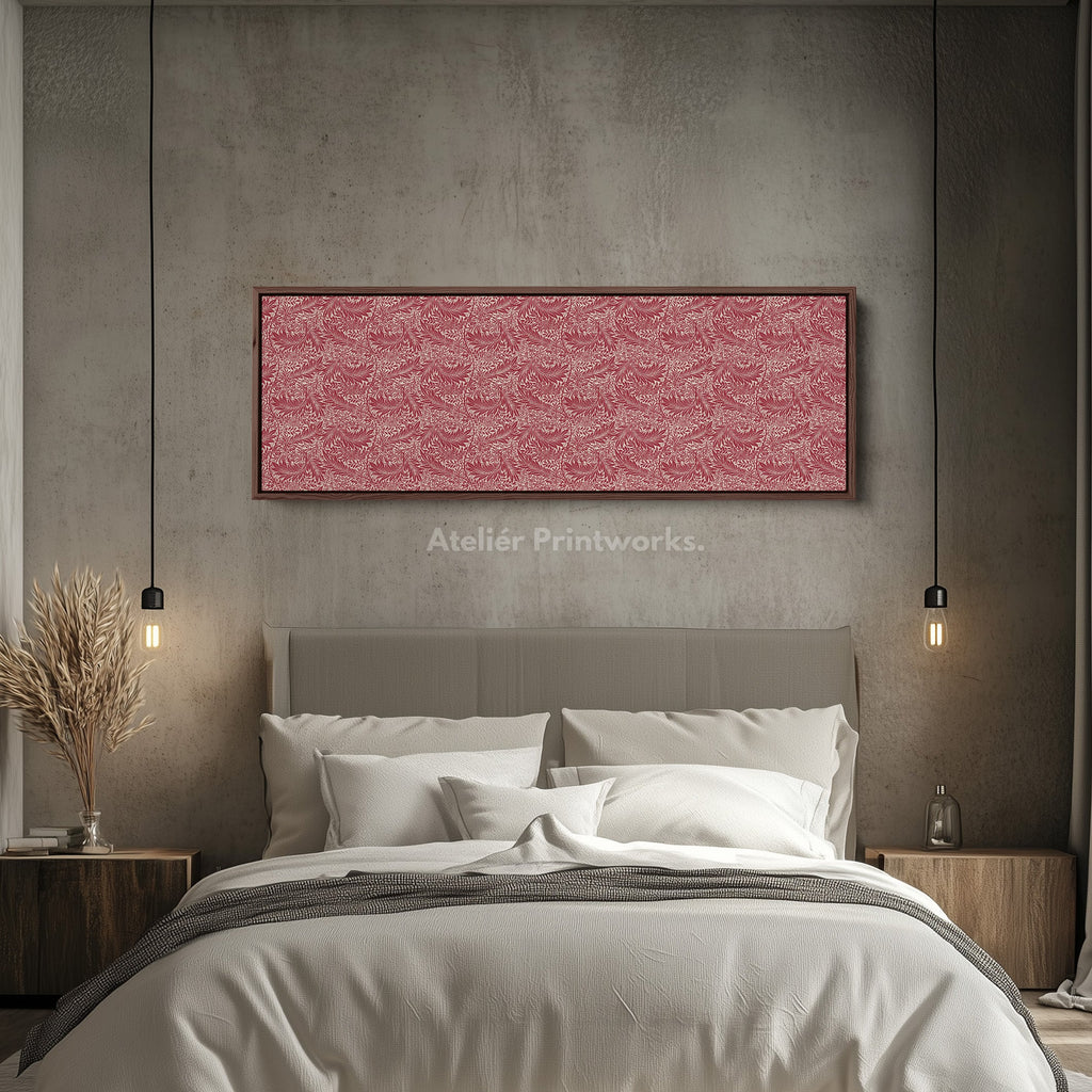 Horizontal Narrow Wall Decor William Morris Red Larkspur