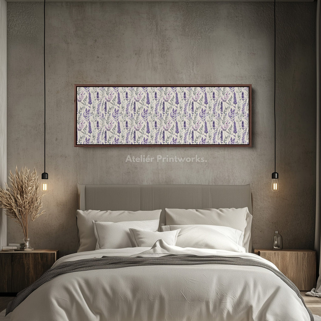 Panoramic Long Narrow Wall Art Lavender