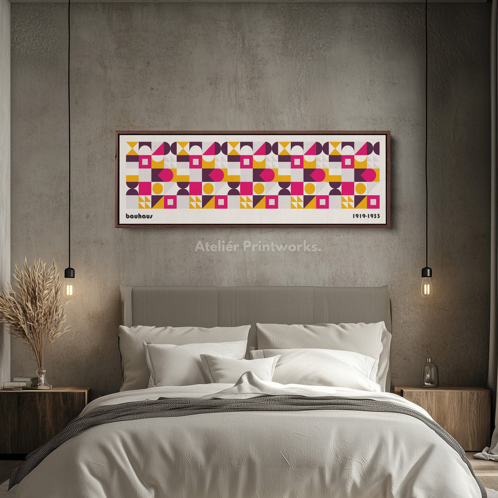 Panoramic Wall Art Canvas Bauhaus Large Framed