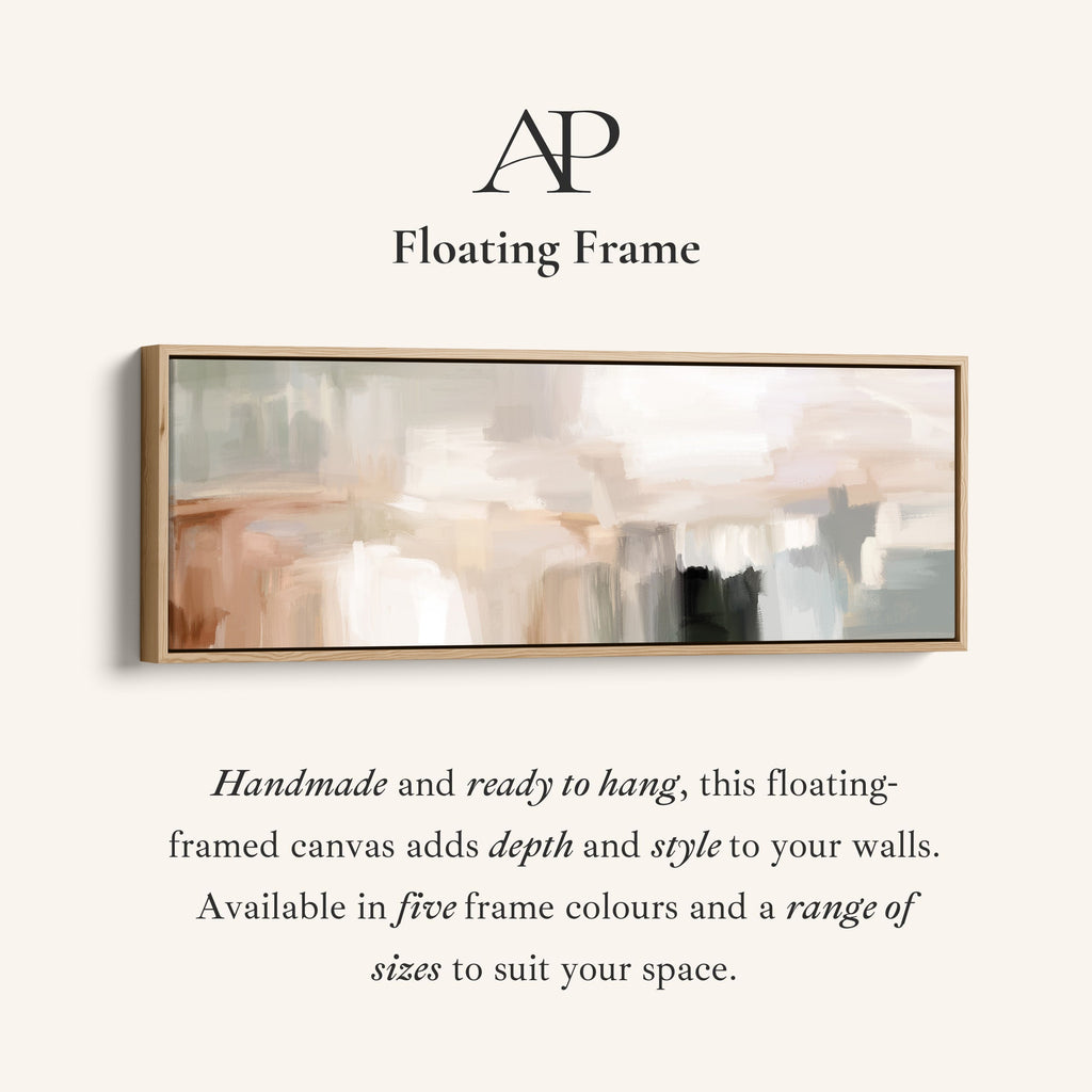 Minimalist Beige Abstract Horizontal Wide Wall Art