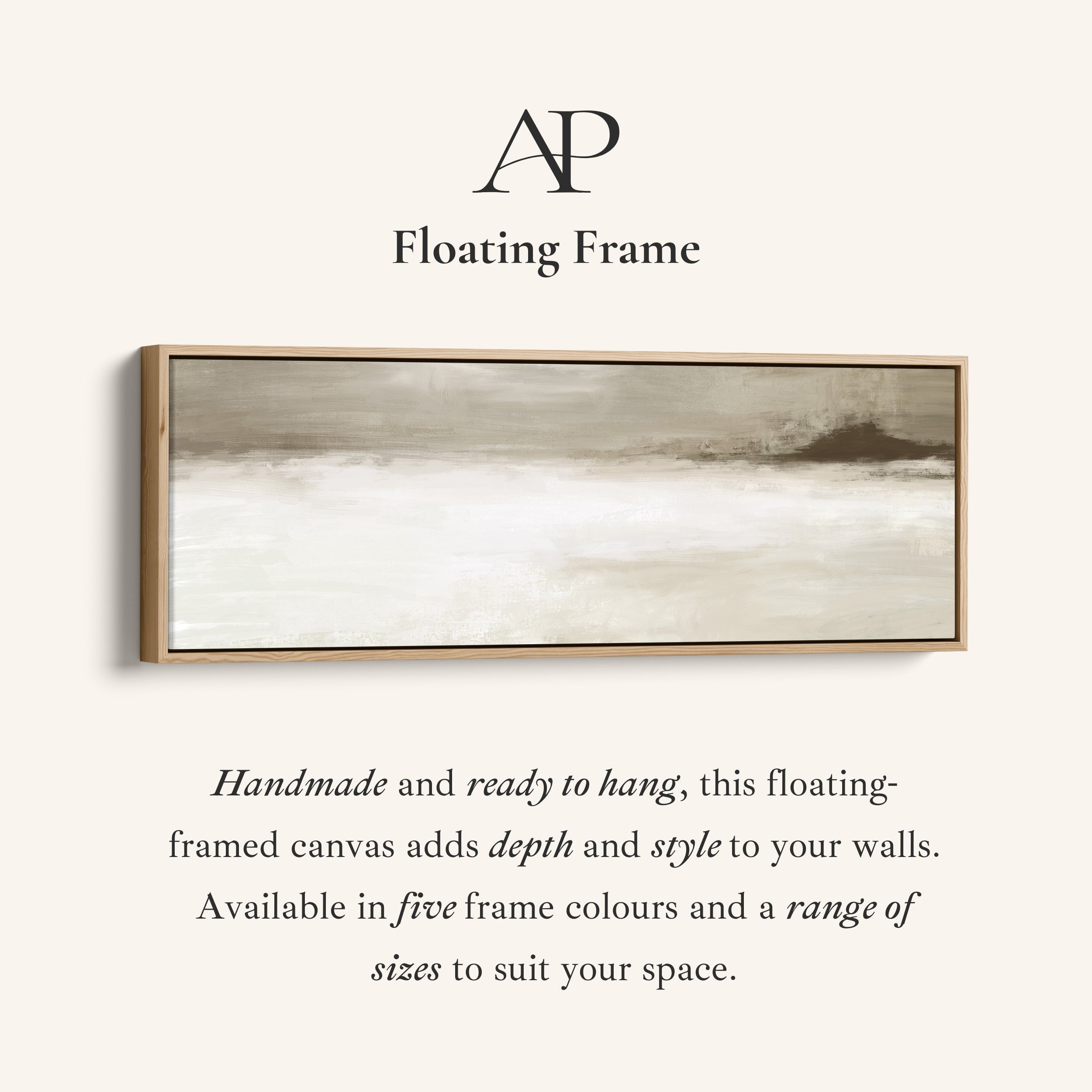 Long Narrow Canvas Neutral Horizon Wide Canvas For Hallway
