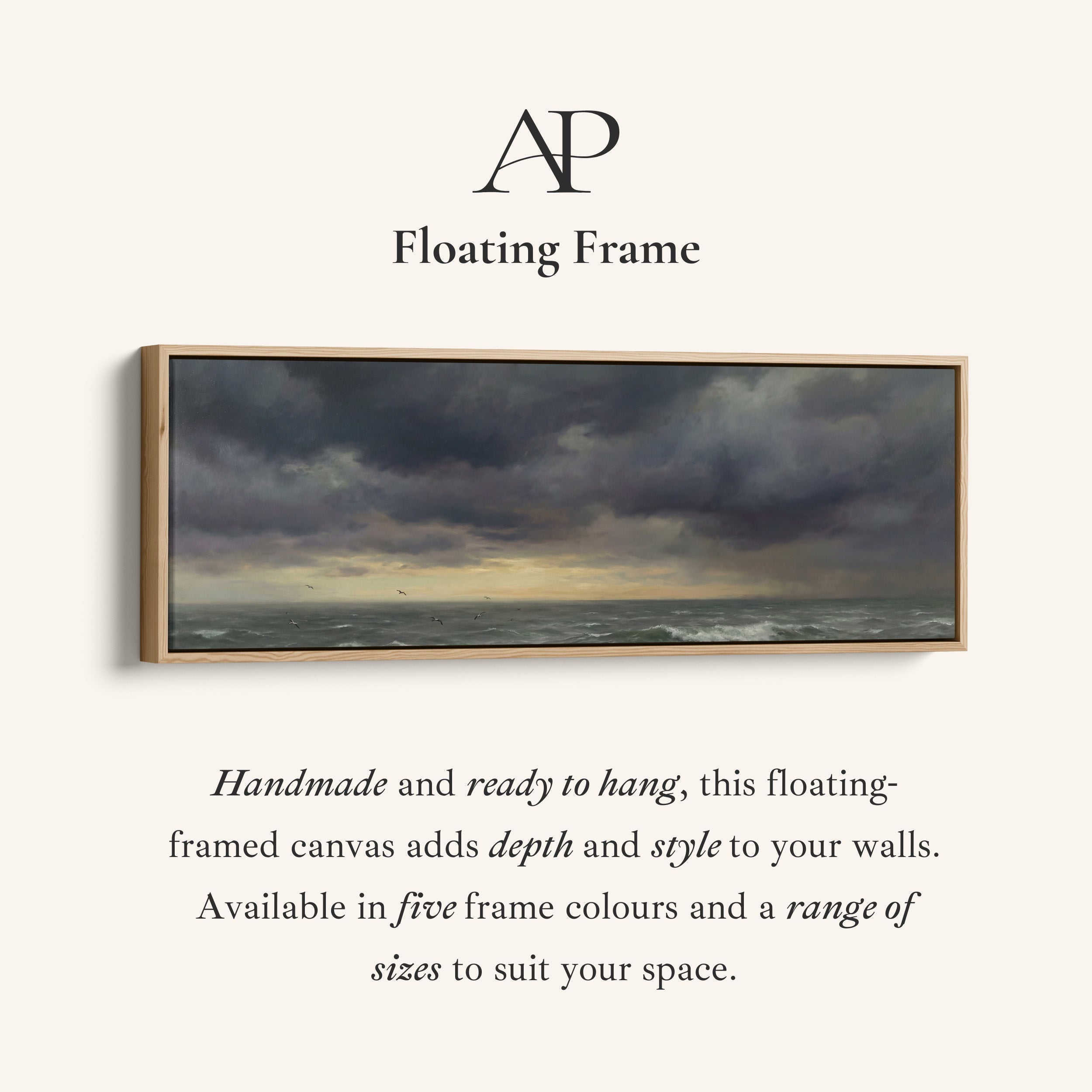 Bedroom Wall Art Stormy Ocean Horizon Oversized Wall Decor Bedroom