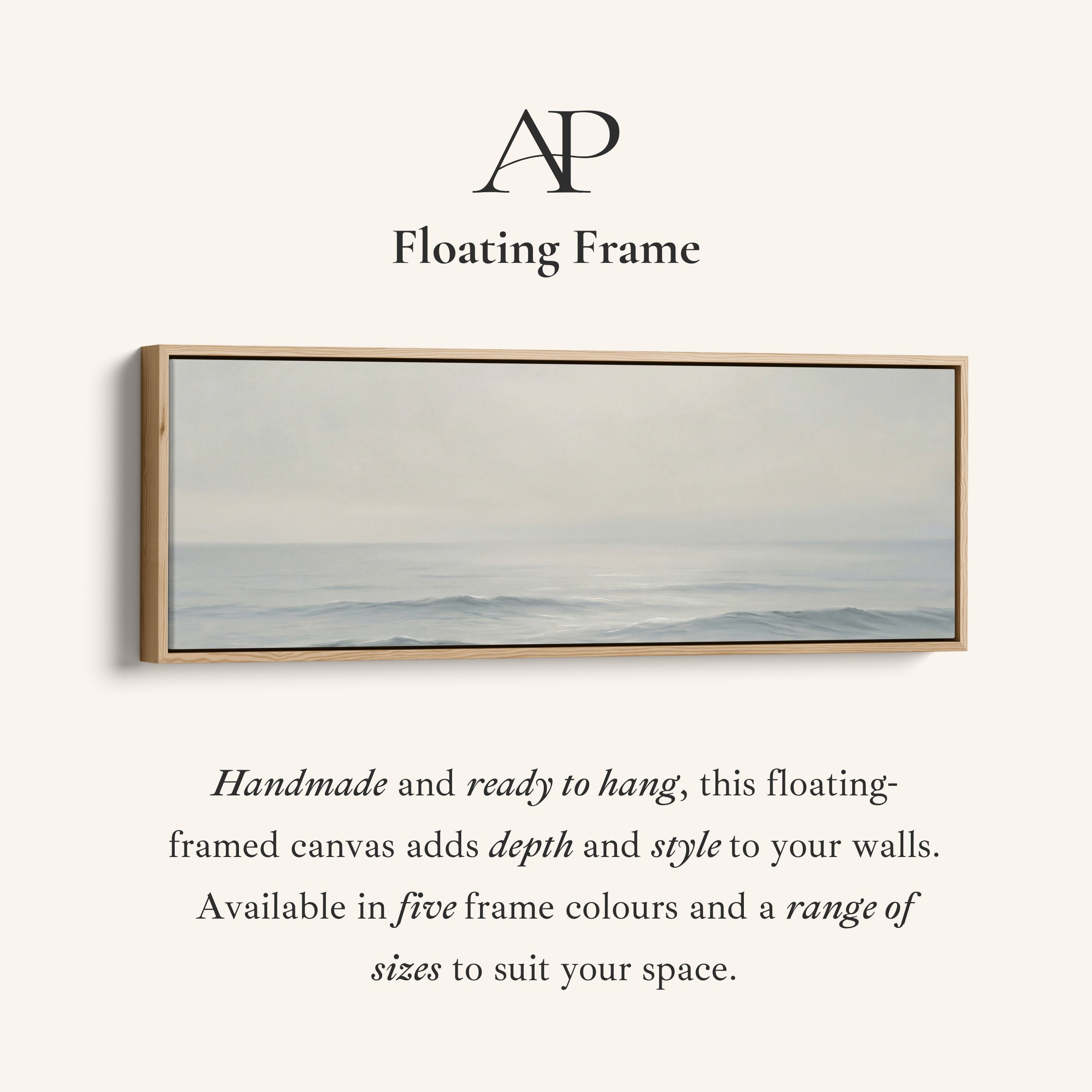 Minimal Ocean Horizon Above Soft Wall Art Statement Wall Decor Office