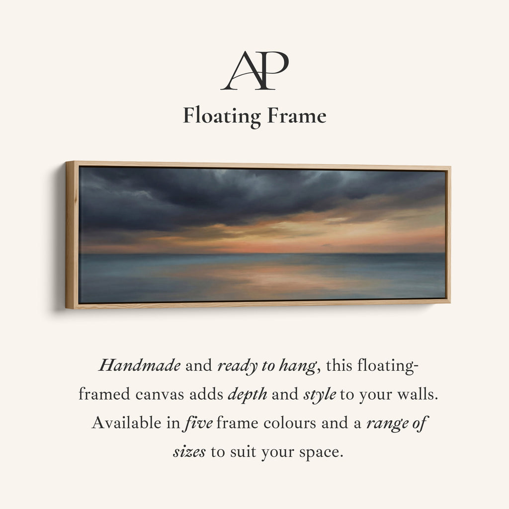 Evening Sea And Clouds Bedroom Wall Art Horizontal Print Living Room