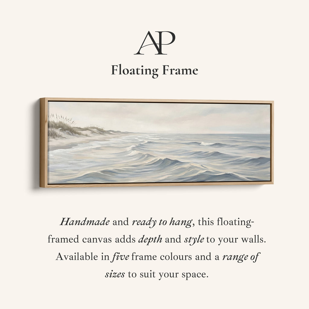 Coastal Dunes And Waves Large Wall Art Panoramic Canvas Hallway