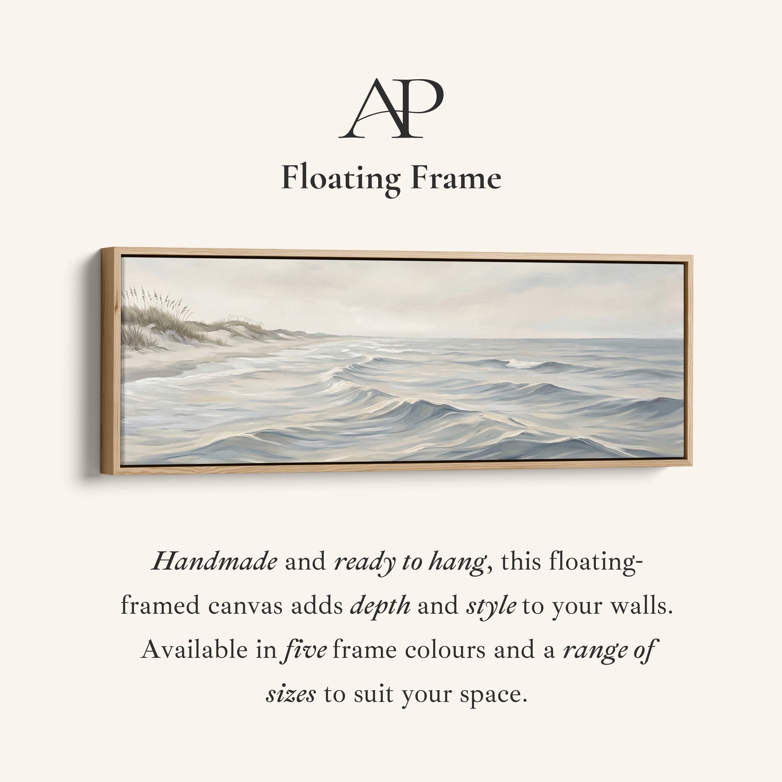 Coastal Dunes And Waves Large Wall Art Panoramic Canvas Hallway